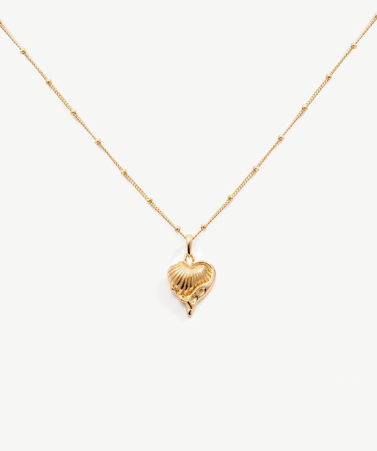 Molten Ridge Heart Pendant Necklace