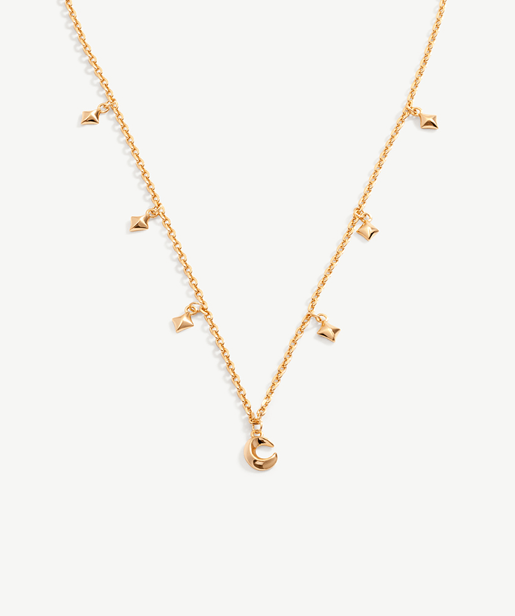 Celestial Star & Moon Charm Choker