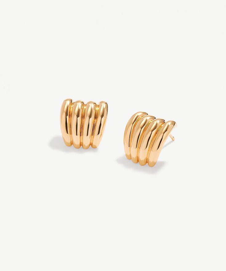 Royal Ridge Stud Earrings