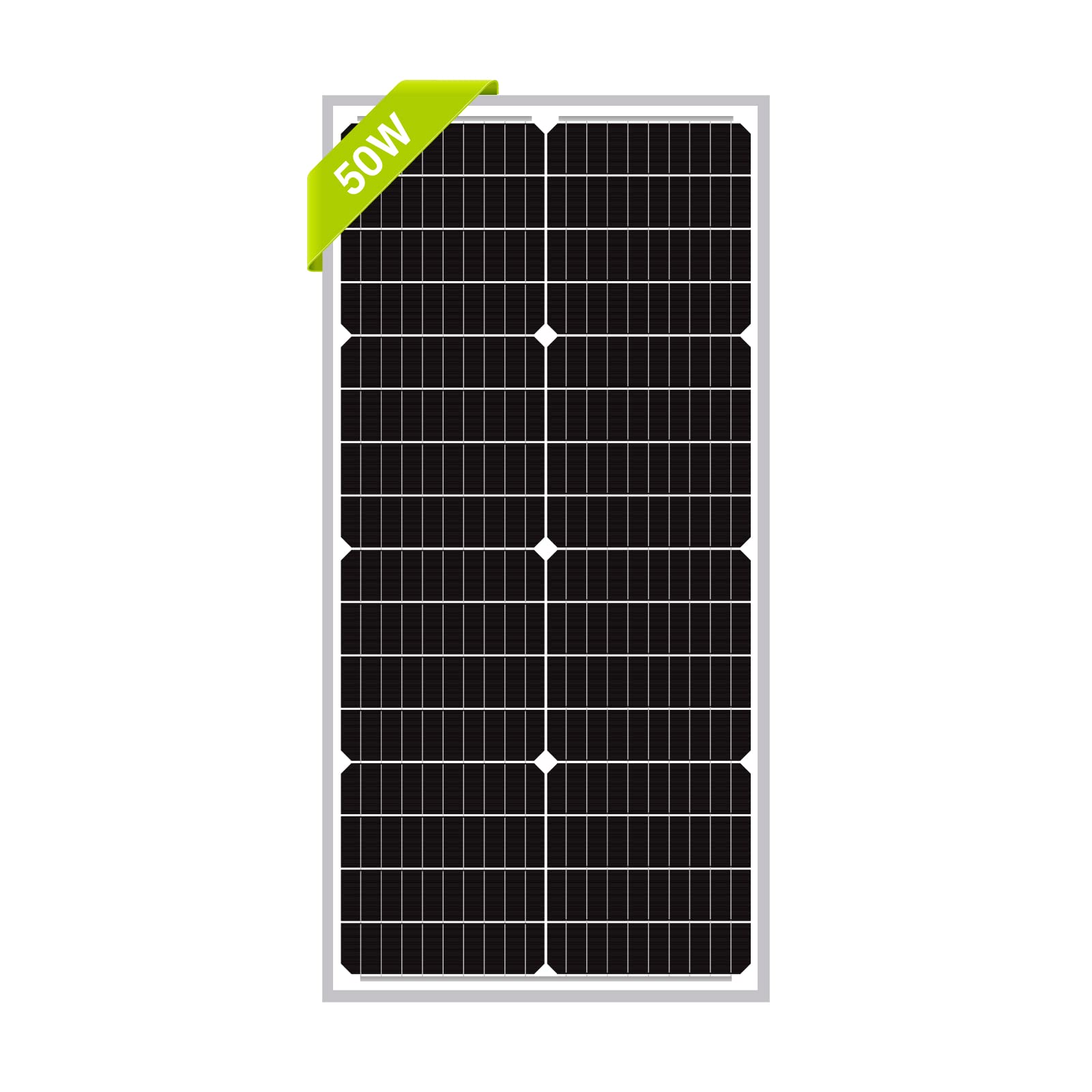 50W Solar Panel 12V(Volts) Monocrystalline PV Module High-Efficiency Battery Maintainer