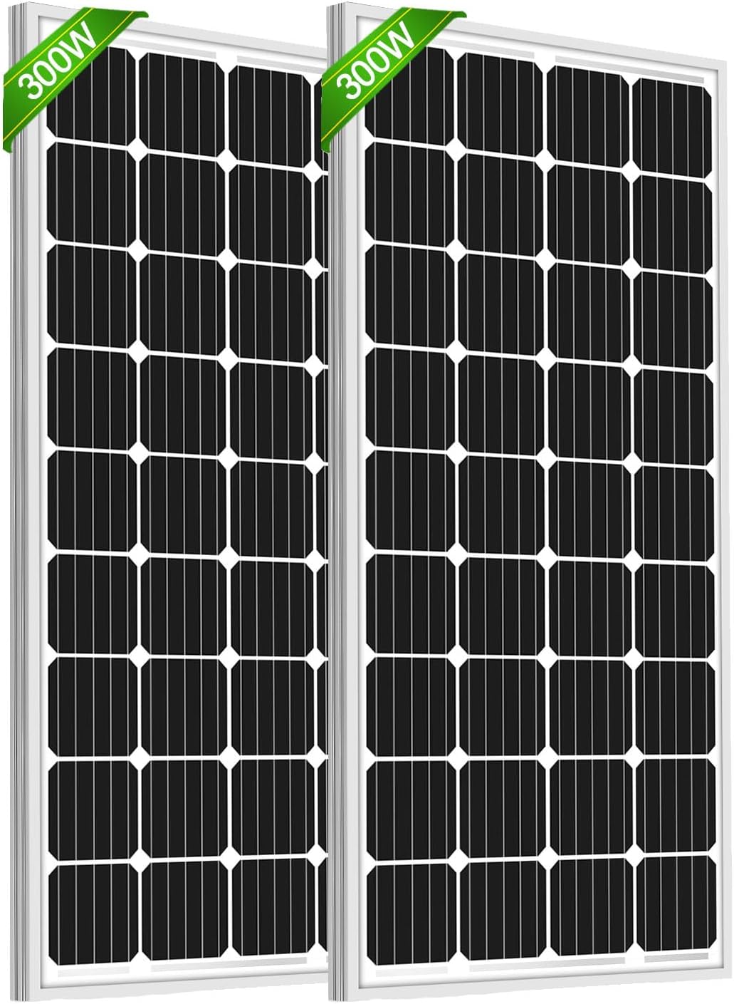600 Watt  12/24Volt Solar Panel,2 Pack 300 Watt Solar Panel for Off Grid Applications