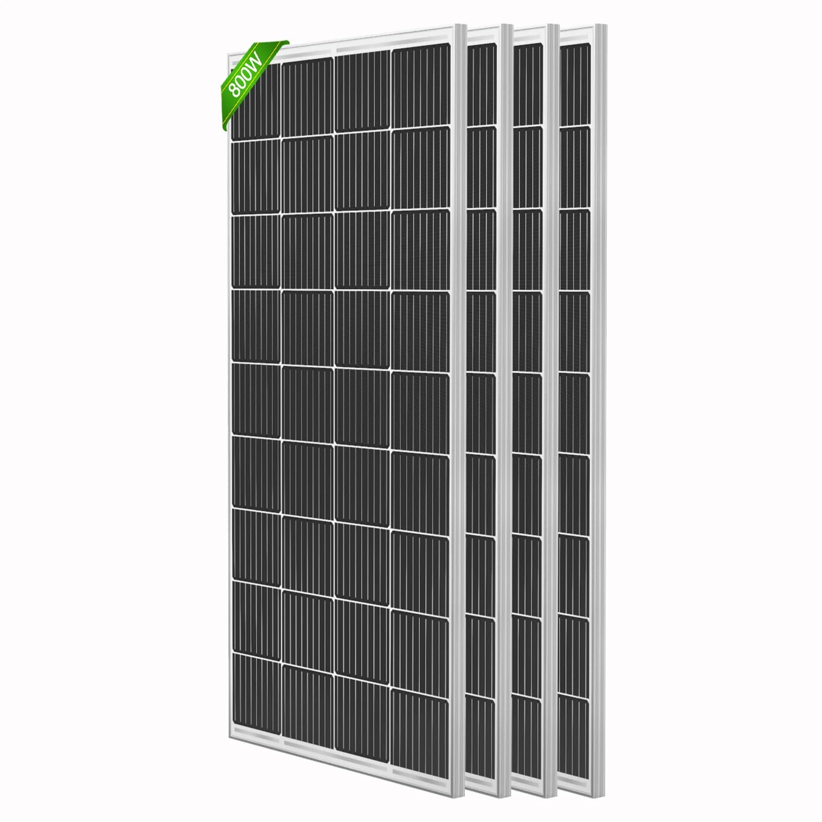 12V 800 Watt Solar Panel, 4 Pack of 200W Monocrystalline Cell High-Efficiency PV Module