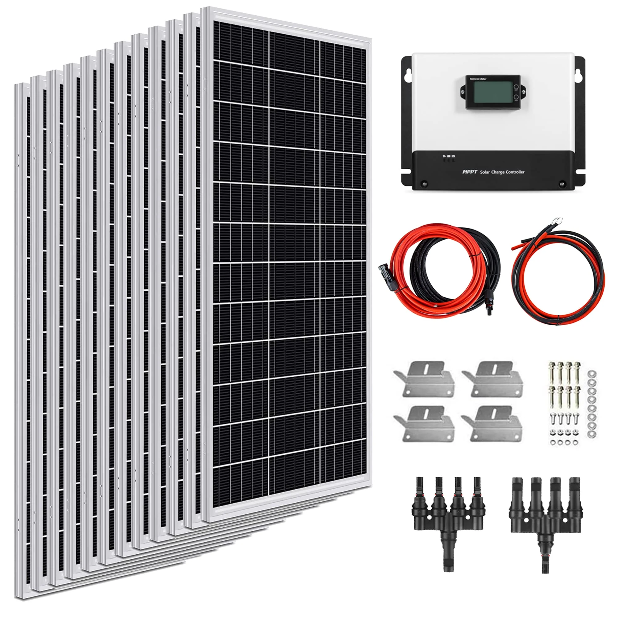 1200W 12V Solar Panel Kit ,1200W Mono Rigid Solar Panels+100A MPPT Solar Charge Controller