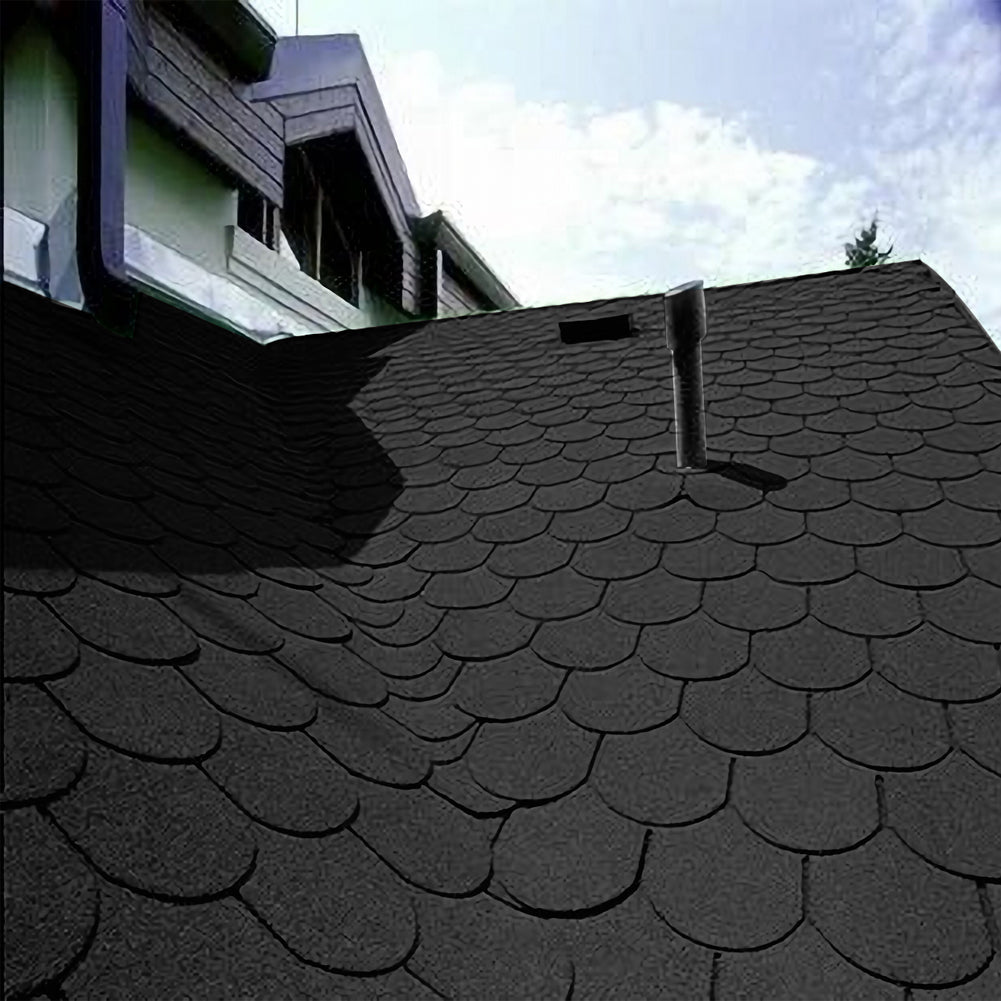 18Pcs Self-Adhesive Fish-Scale Asphalt Shingles Bitumen Roofing