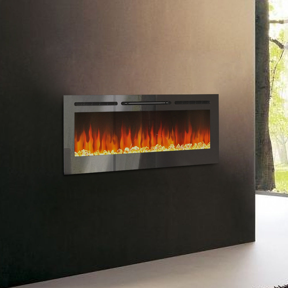 40 Inch Recessed/Wall Mounted Linear Electric Fireplace