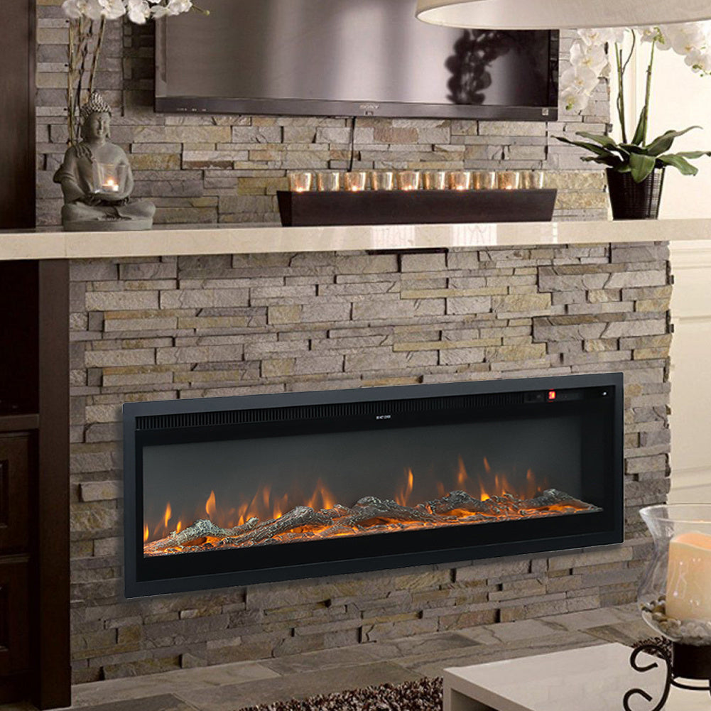 40/50/60 Inch Insert/Wall Mounted LED Electric Fireplace