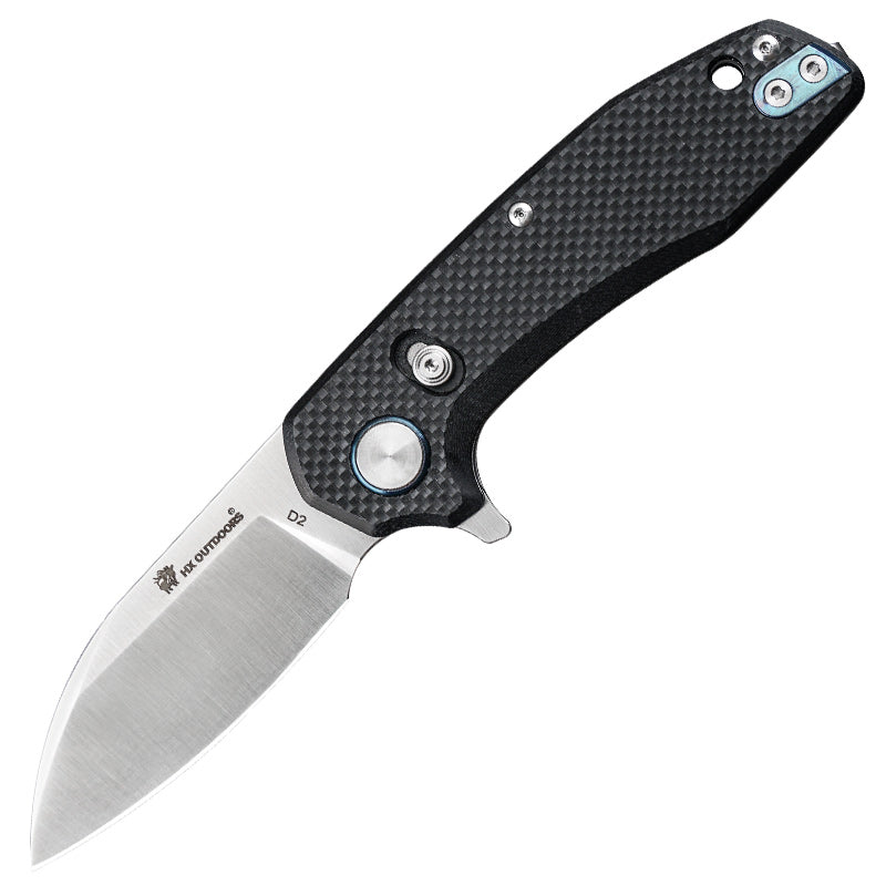 Giant Bird Crossbar Lock Folding Knife Black G10 (2.5'' D2) ZD-099