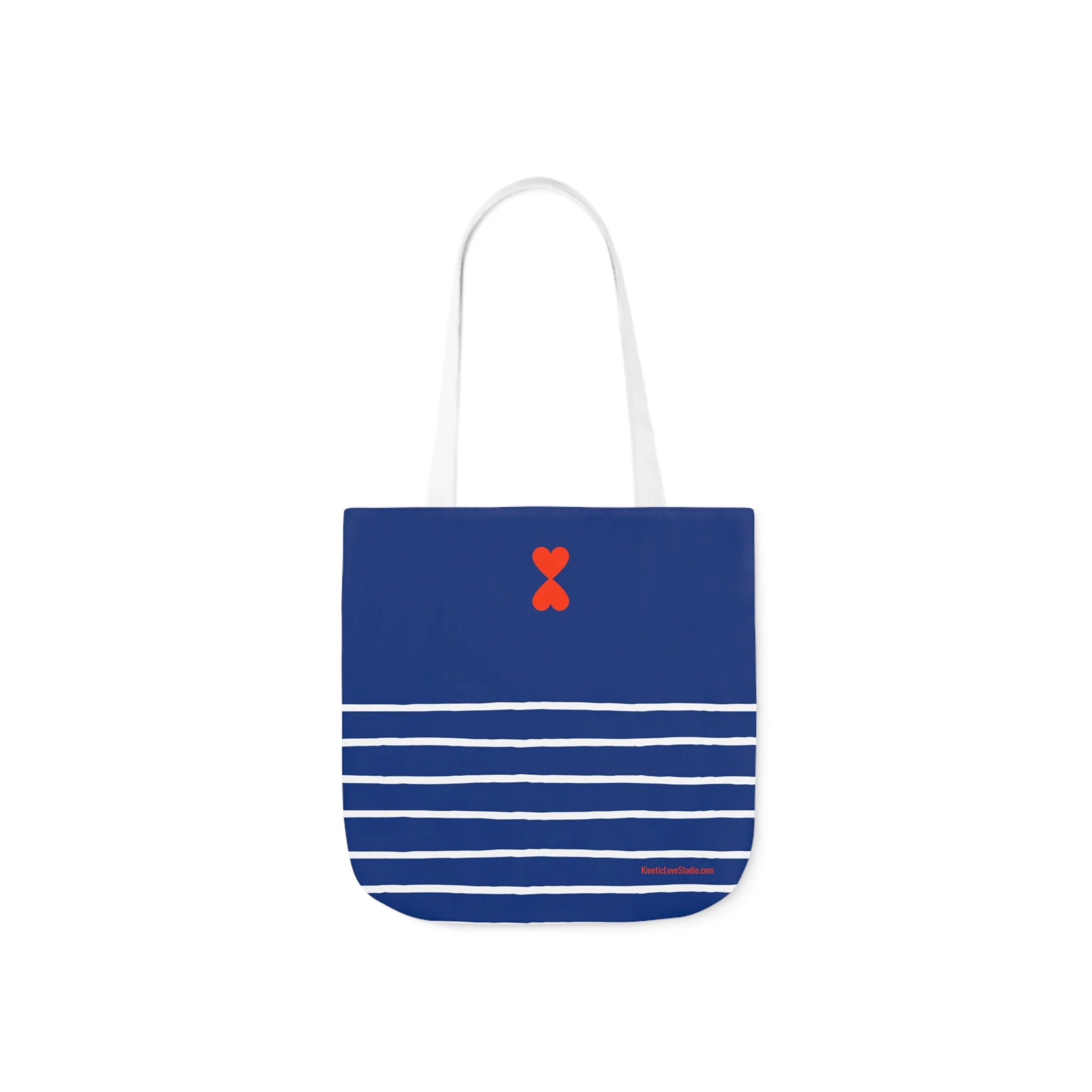 Canvas Tote Bag Navy - French Chic Stripes Stylish Trendy Design