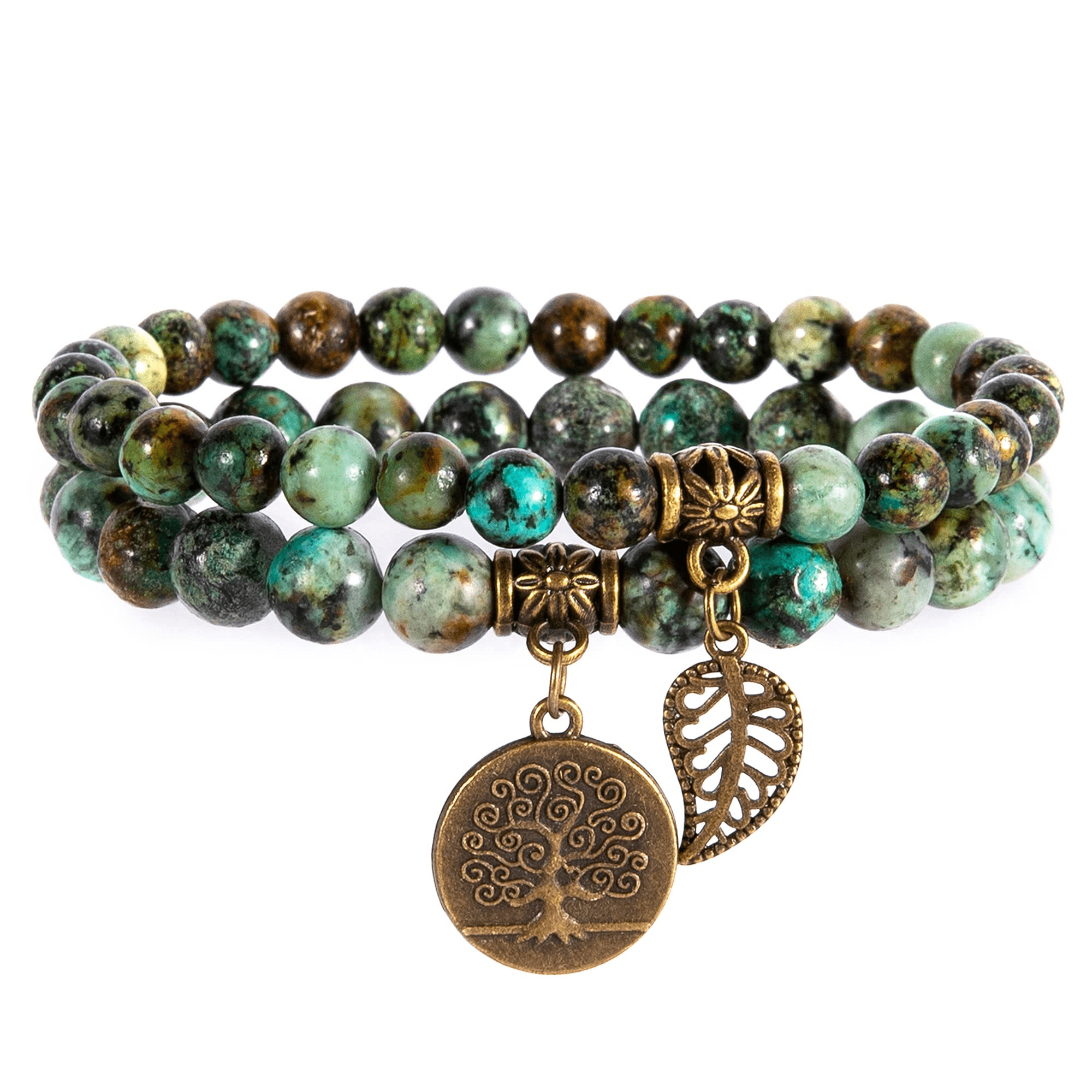 Turquoise Stone  Bracelet-Tree of life