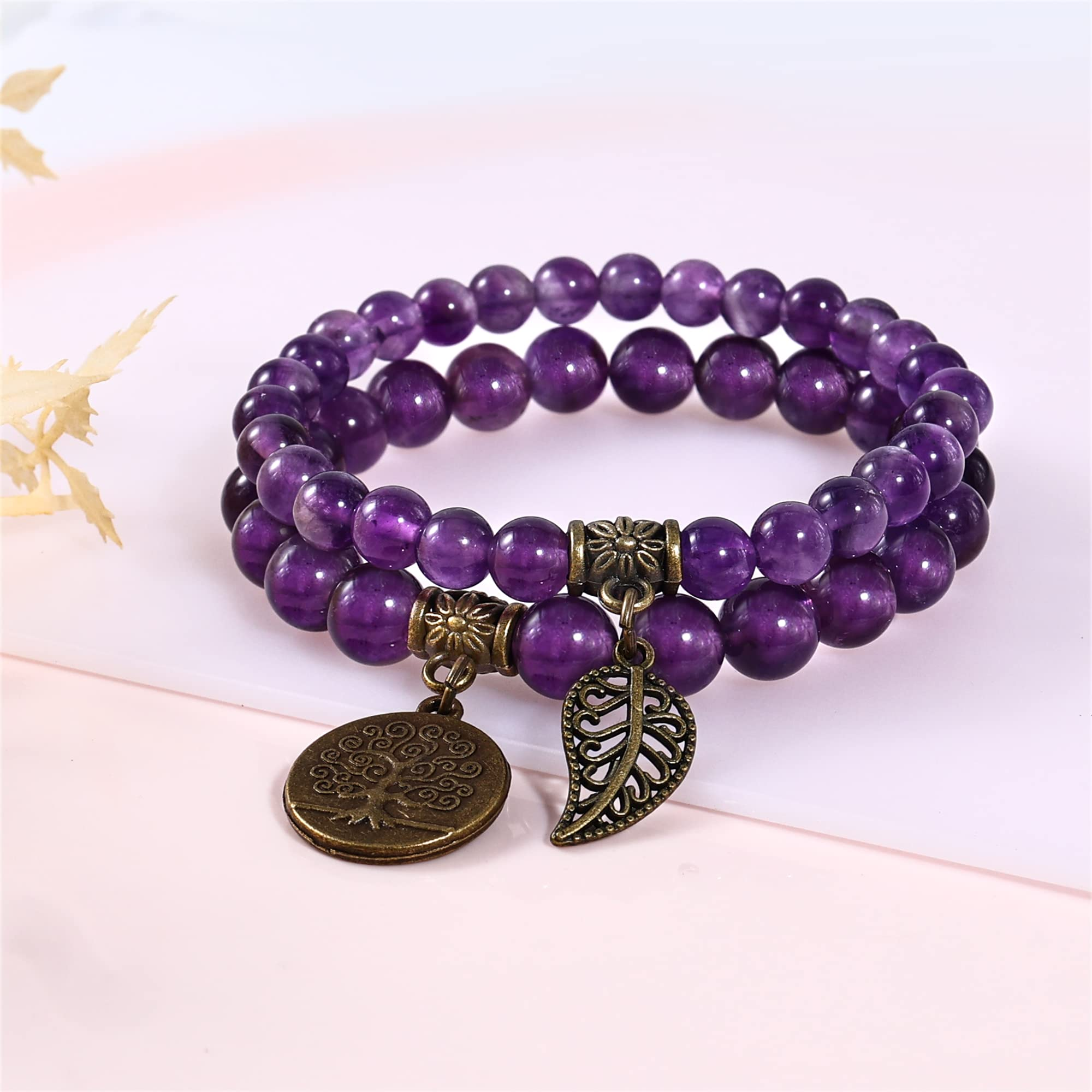 Amethyst Crystal Bracelet-Relieve Stress