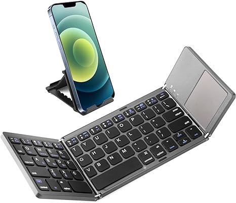 Multi-Device Foldable Bluetooth Keyboard with Touchpad