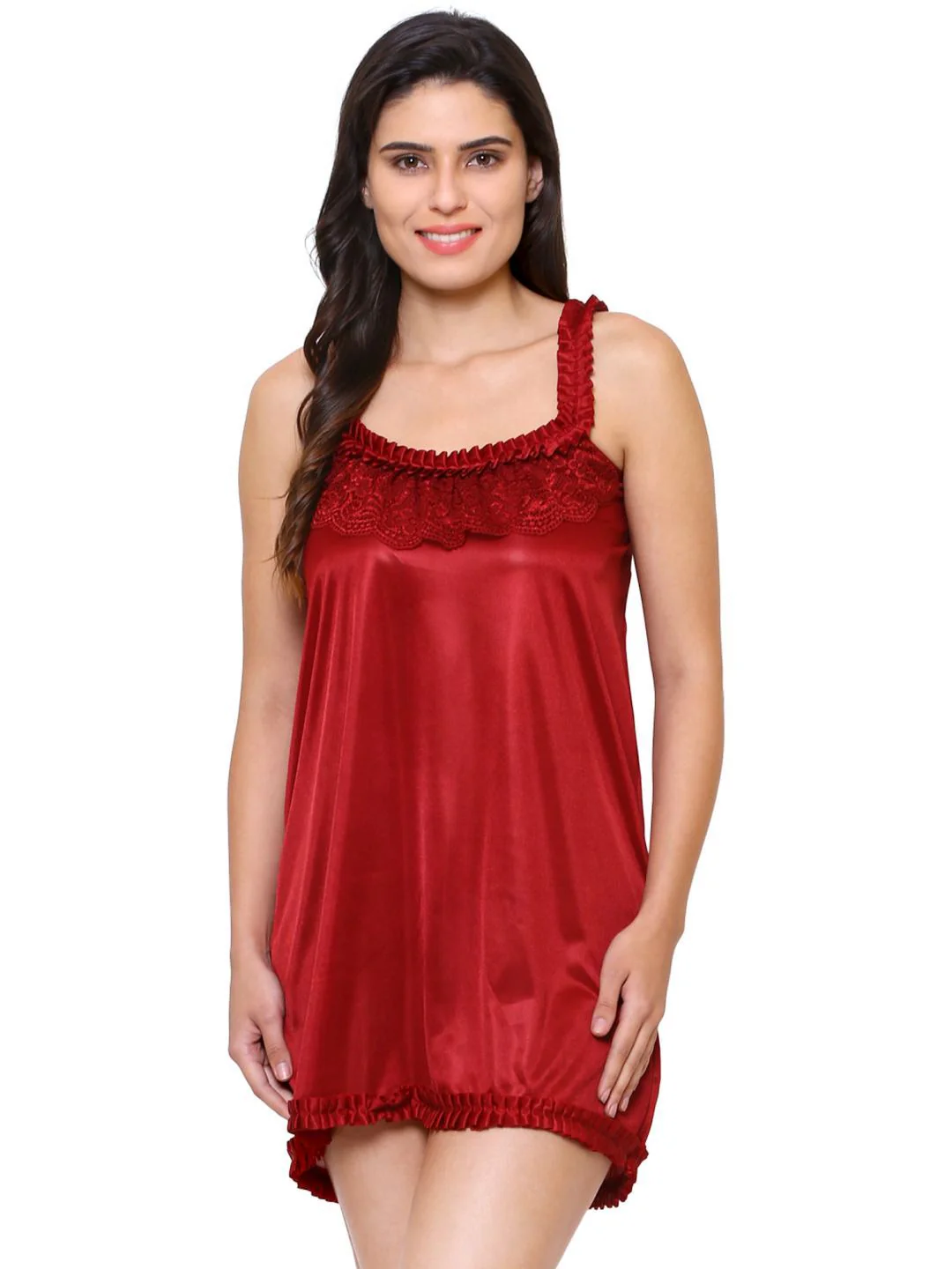 Klamotten Women's  Satin Babydoll Dress X77