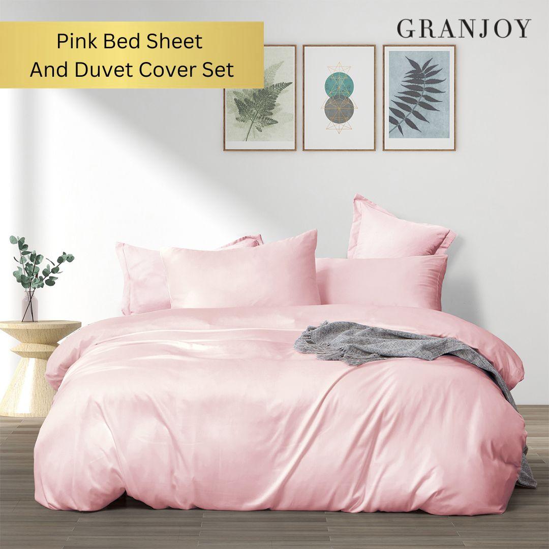 Pink Bedsheets Duvet Cover Set - Bed Sheets