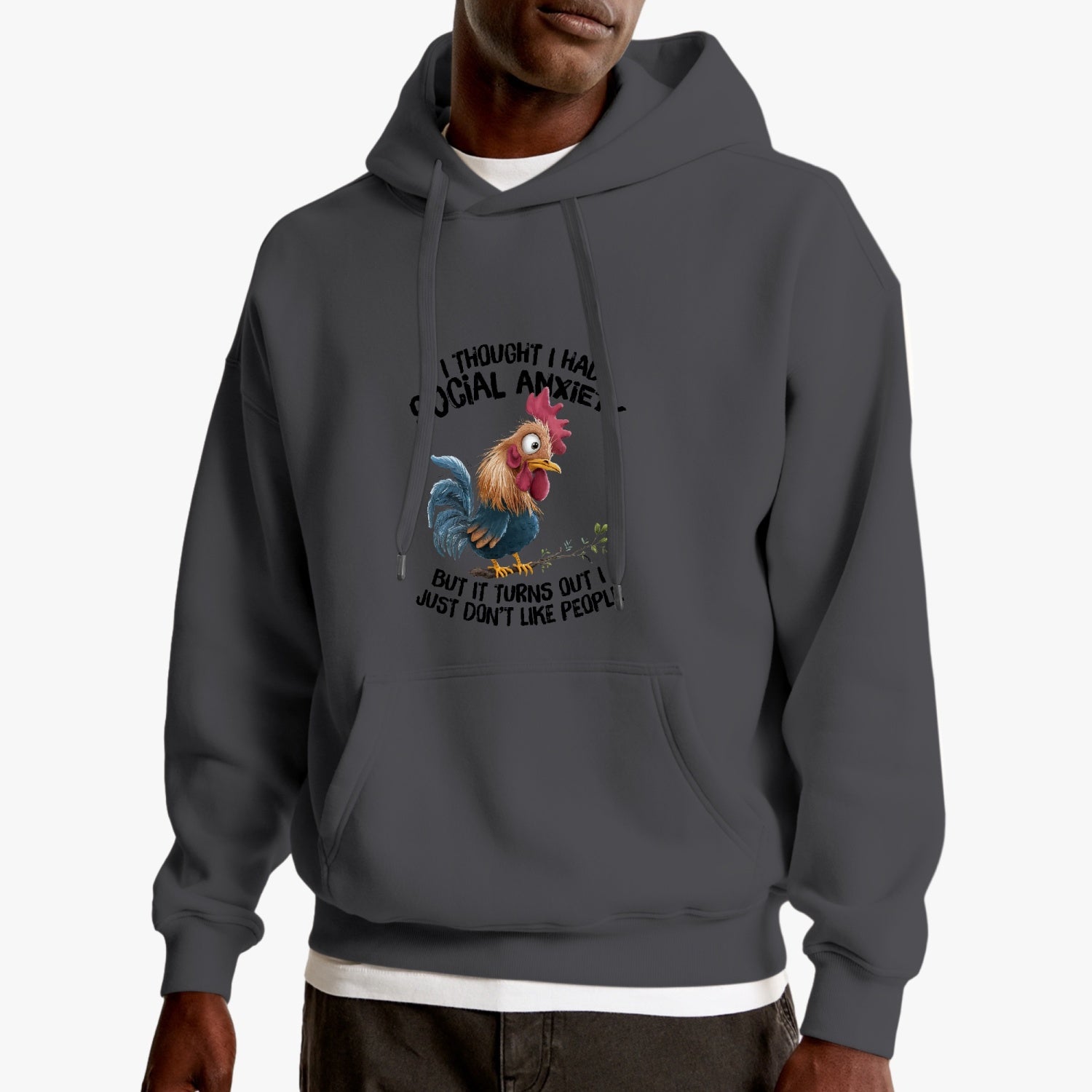 Men's "Sarcastic Rooster" Pullover Hoodie