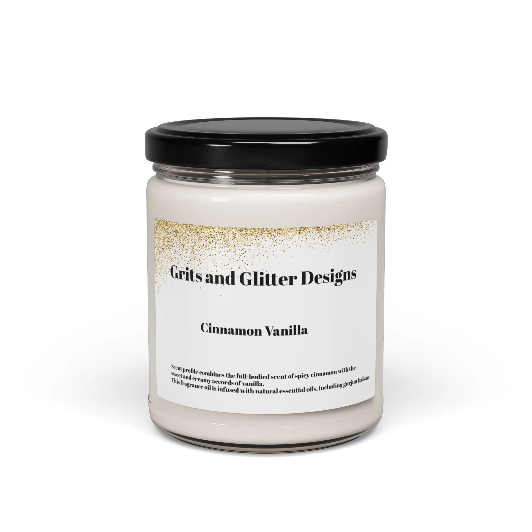 Cinnamon Vanilla Soy Candle - 9oz, Warm & Cozy Home Fragrance