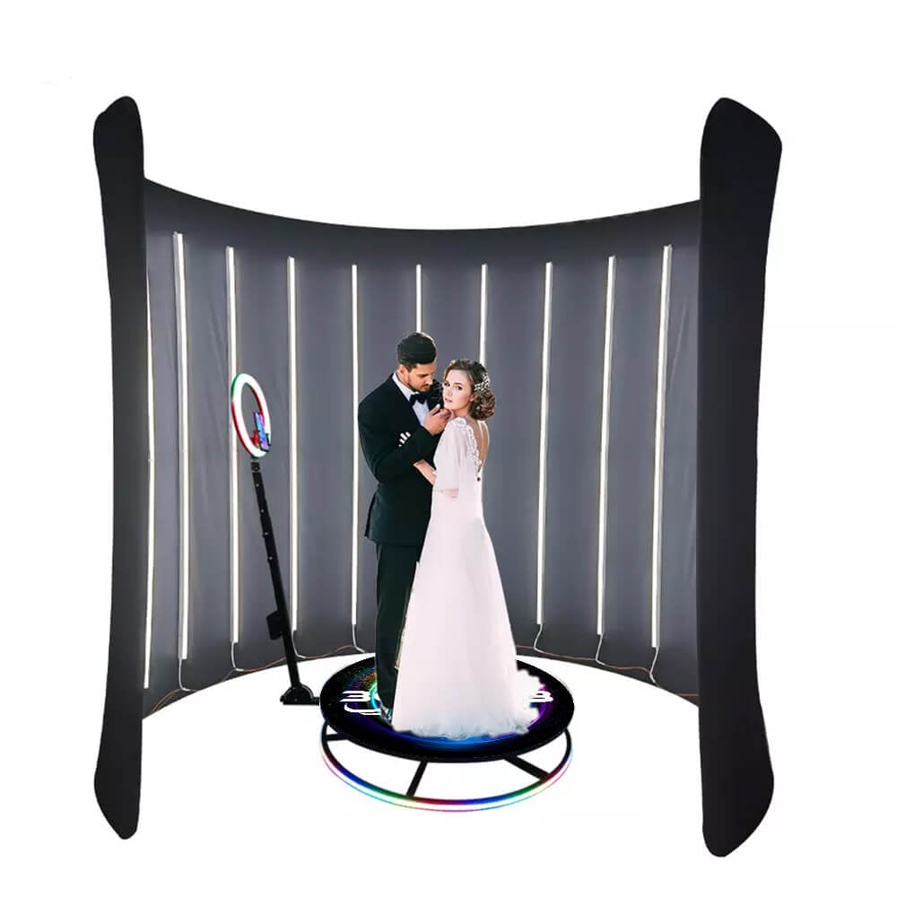 360SPB SFE5 Semicircle LED Tension Fabric Backdrop 360 Photo Booth Enclosure