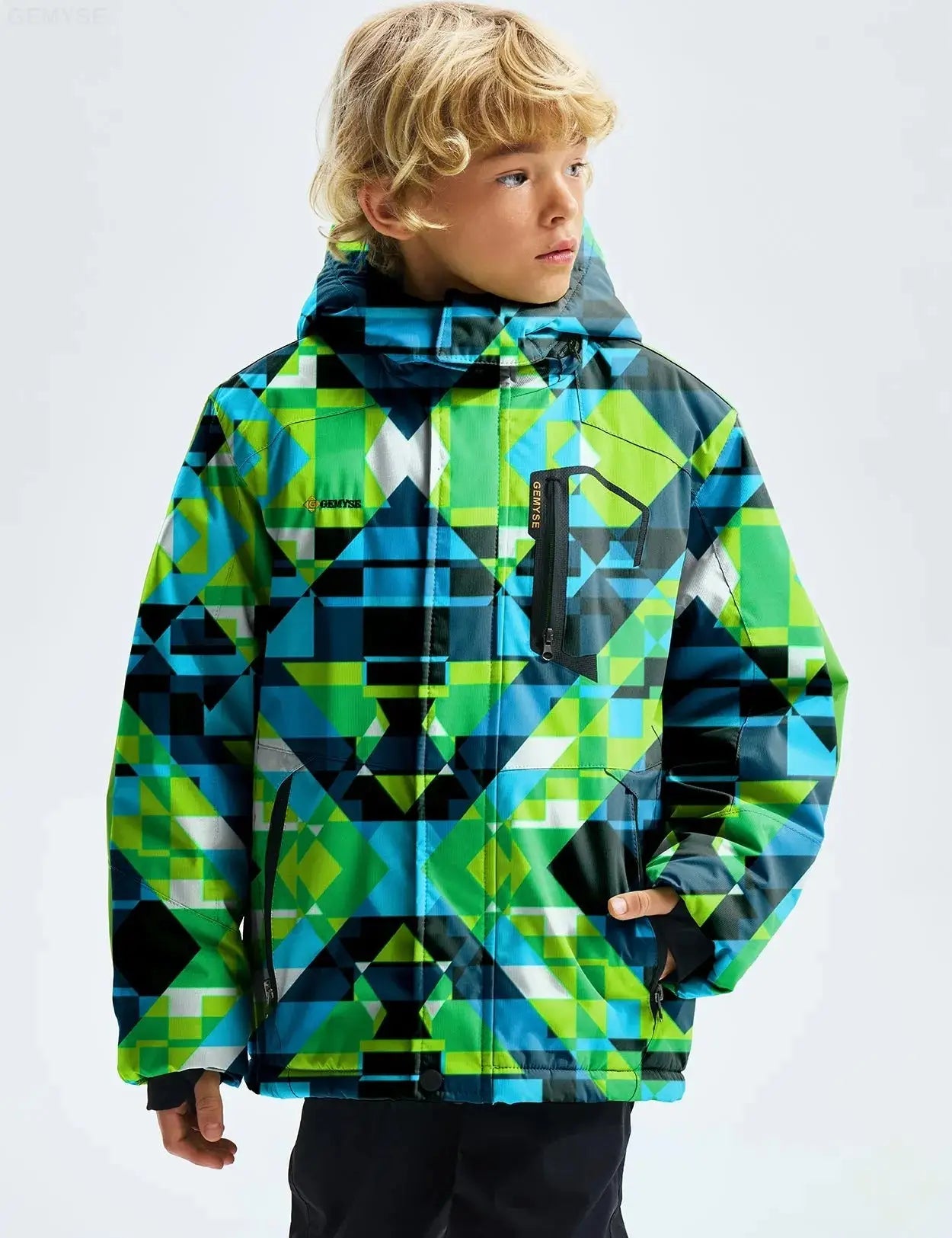 Boy's Waterproof Ski Snow Jacket