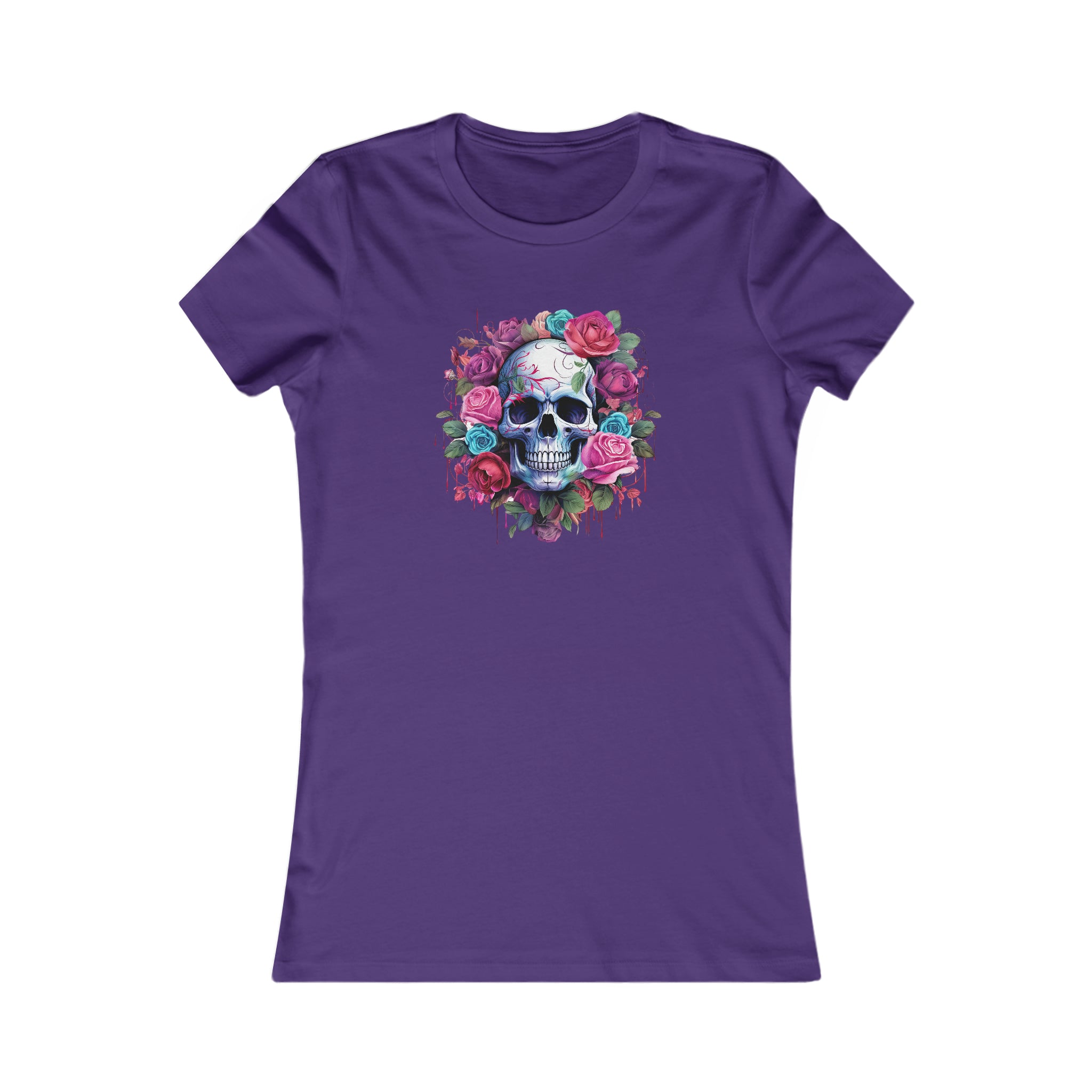 Women's Favorite Tee Floral Skeleton