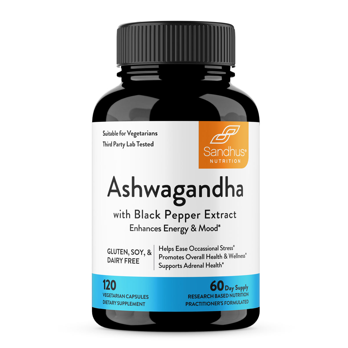 Ashwagandha with Black Pepper Extract Capsules 120 Ct