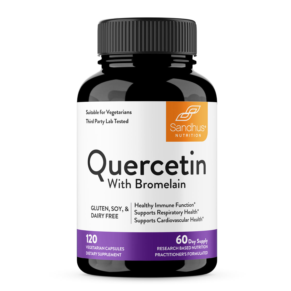 Quercetin with Bromelain Vegetarian Capsules 120 Ct