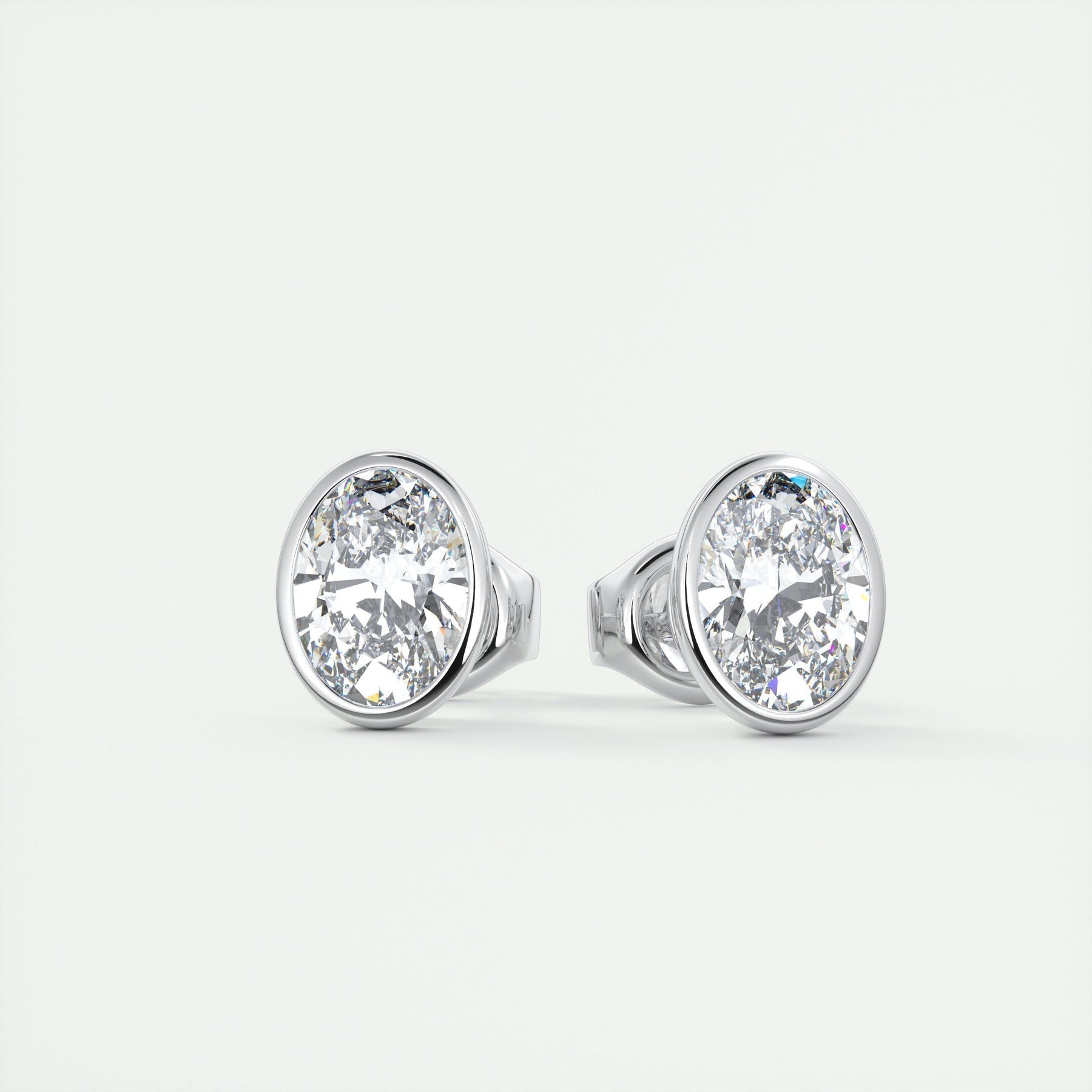 Moissanite 1.30 CT Oval Diamond Stud Earring