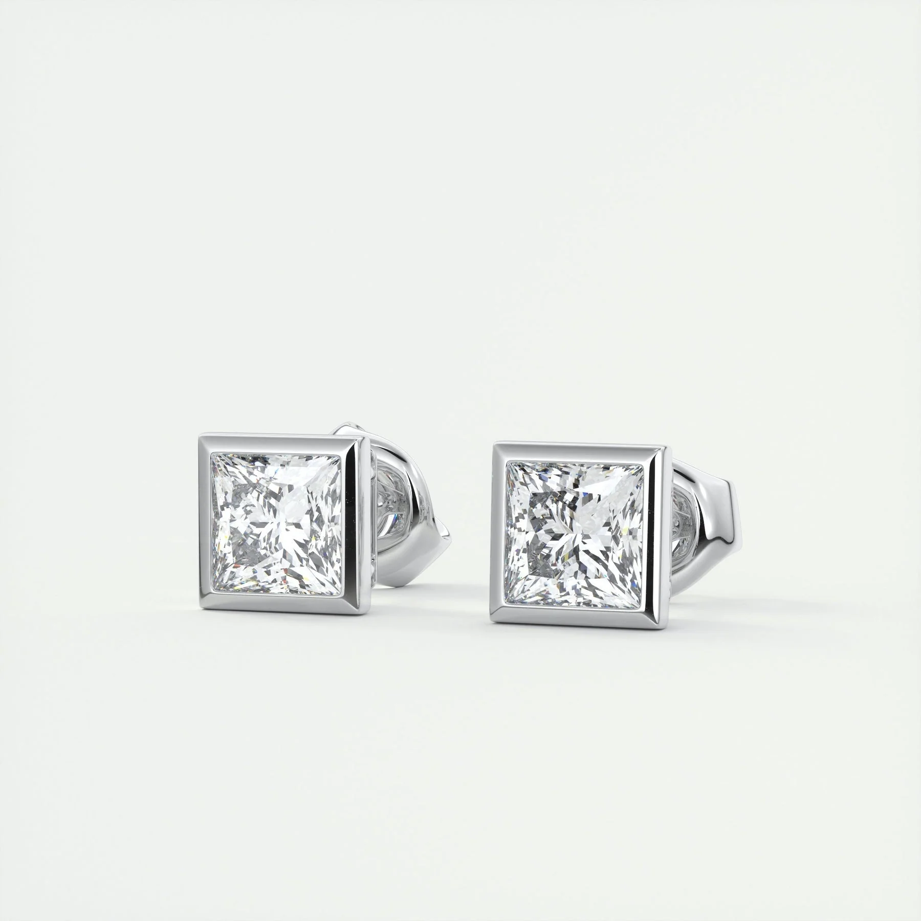 Moissanite 1.50 CT Princess Diamond Stud Earring