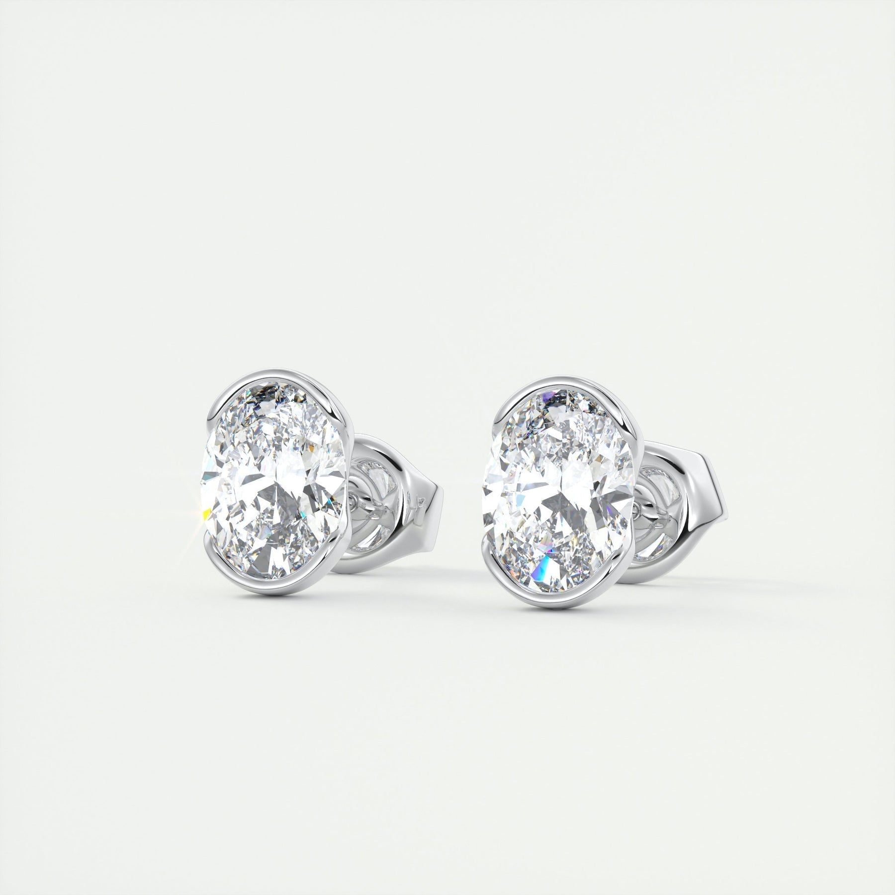 Moissanite 1.20 CT Oval Diamond Stud Earring