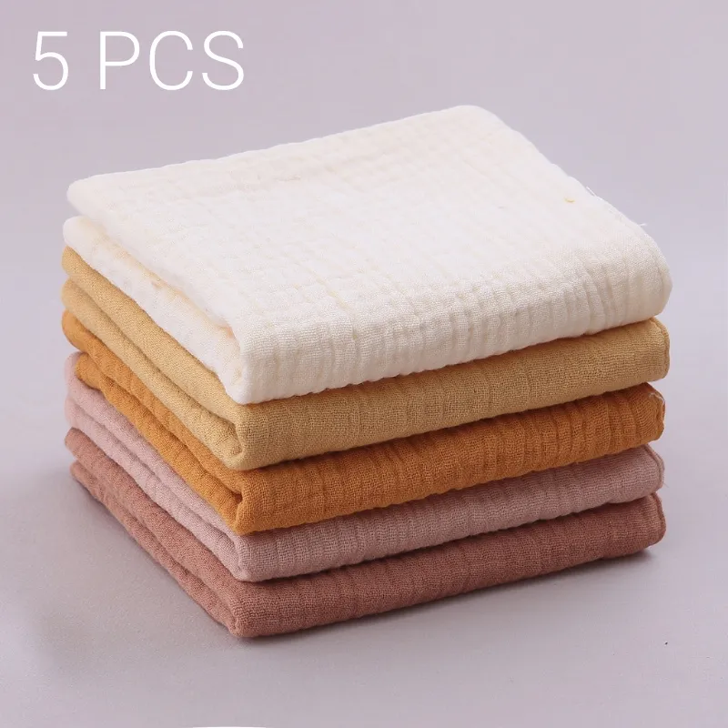 5pcs/Set Square Cotton Face Towel for bathroom