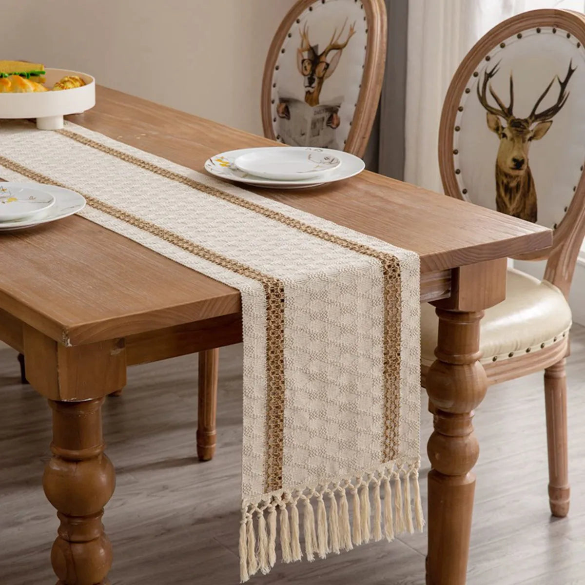 Jute Linen Vintage Natural Burlap Table Runner