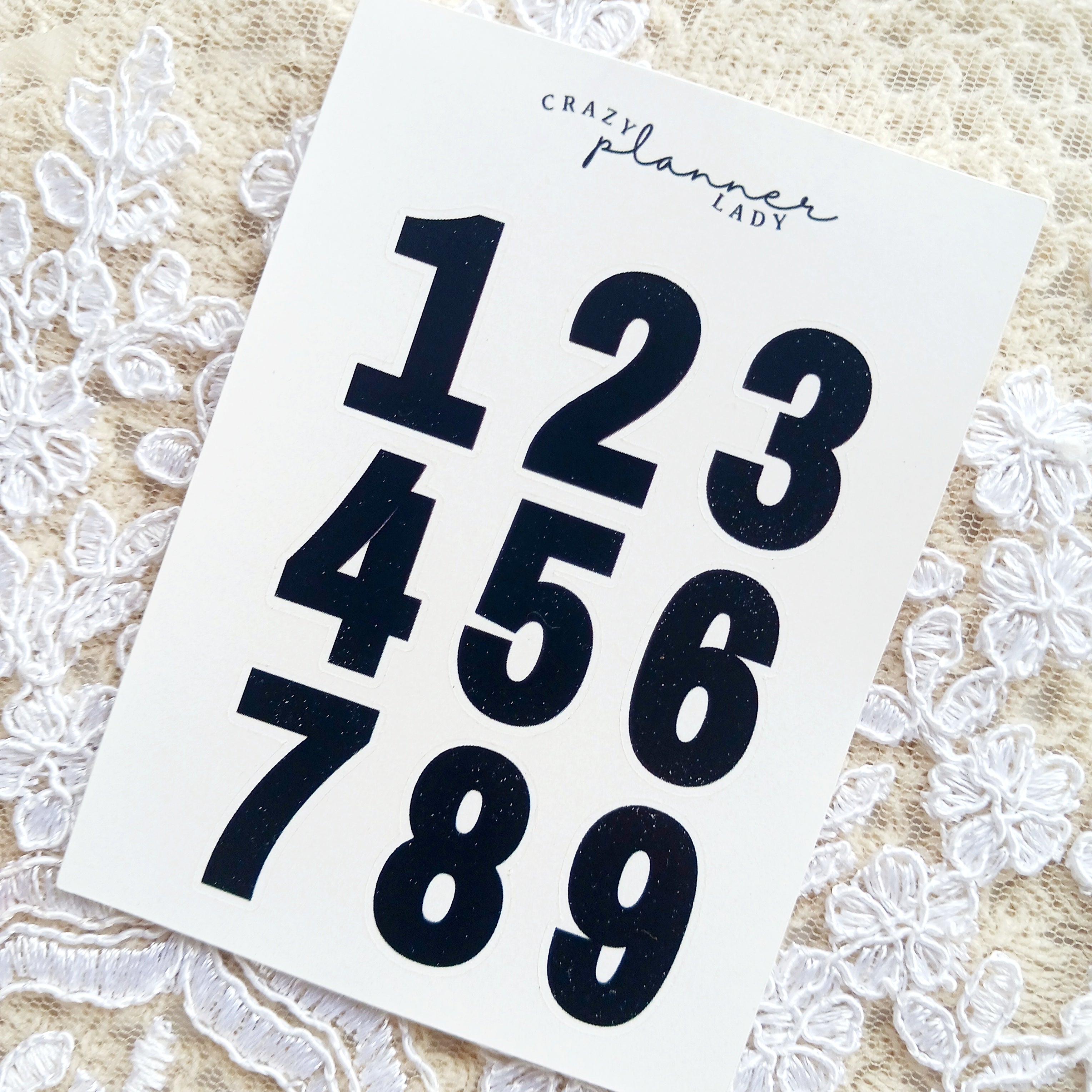 Vintage Numbers Mini Sticker sheet