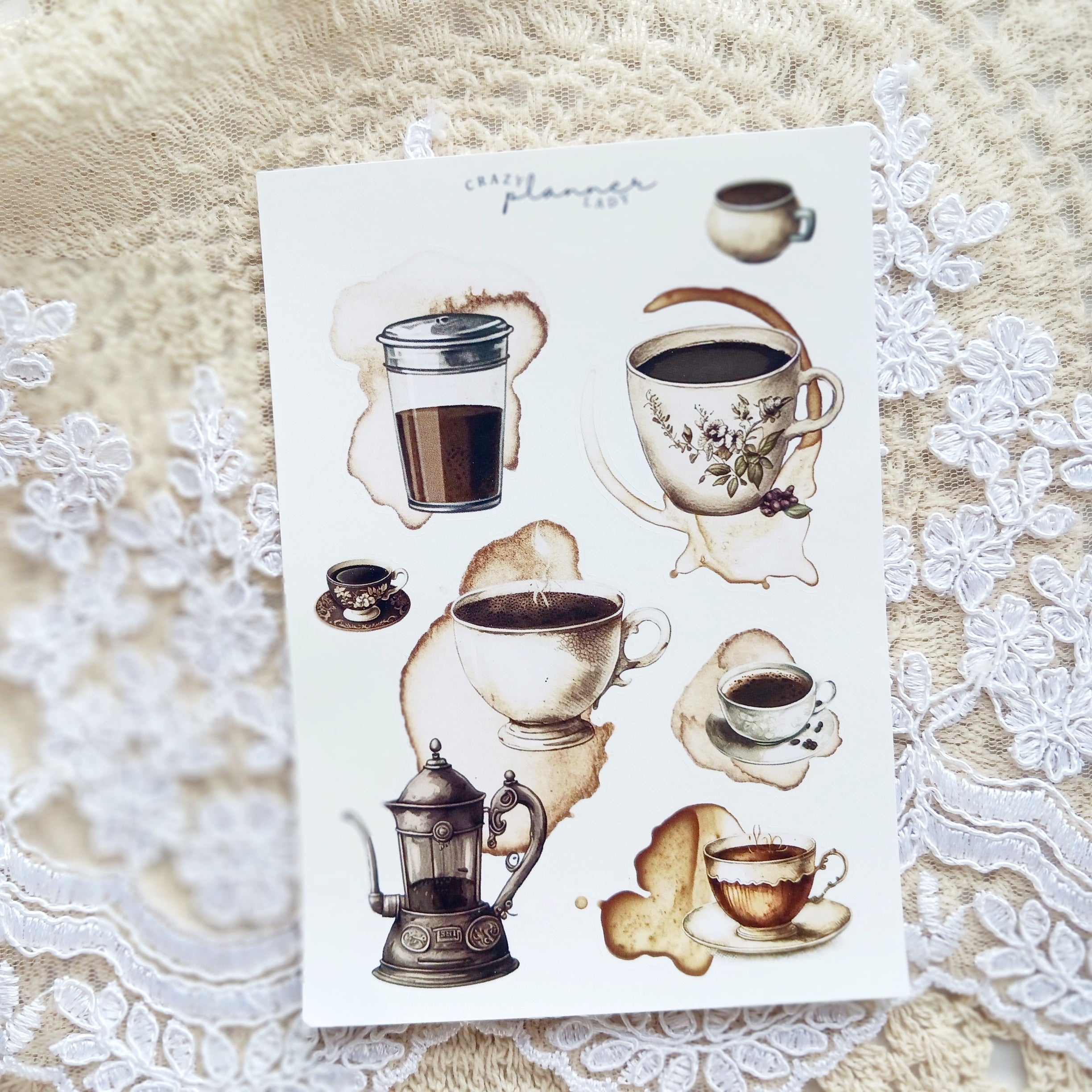 Aesthetic Coffee Sticker Sheet