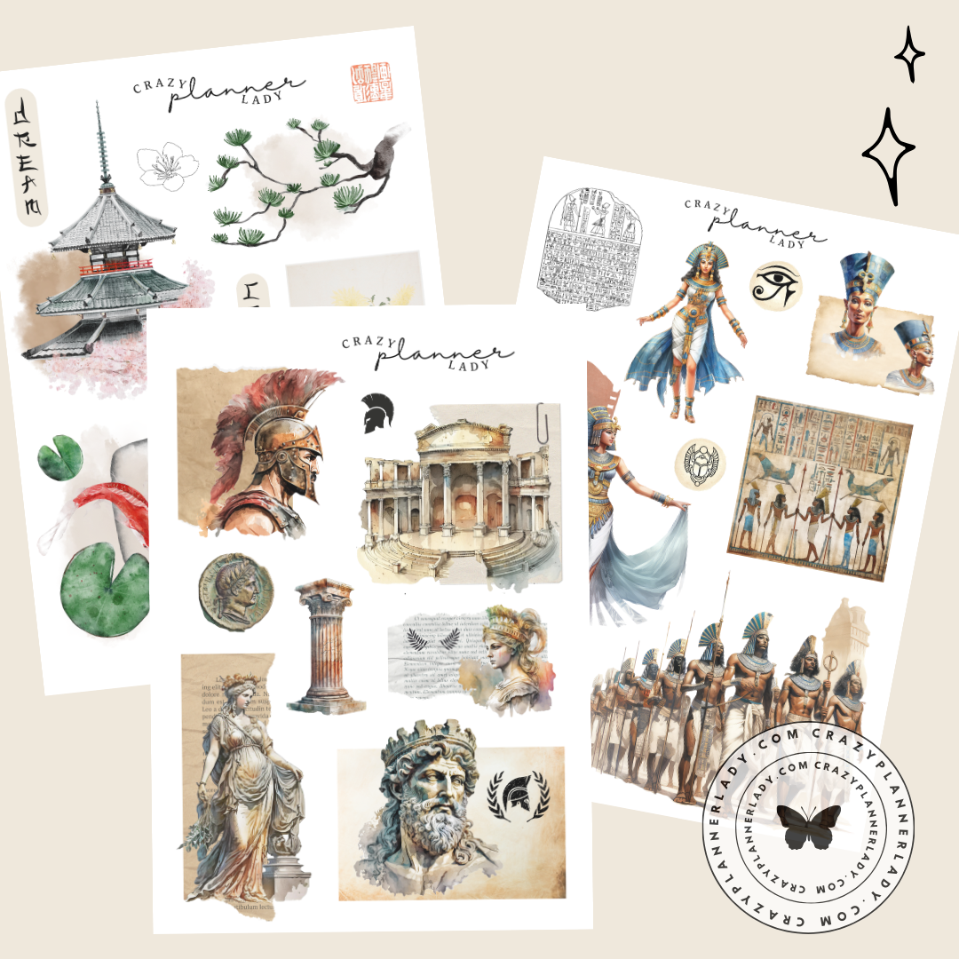 Ancient world stickers pack