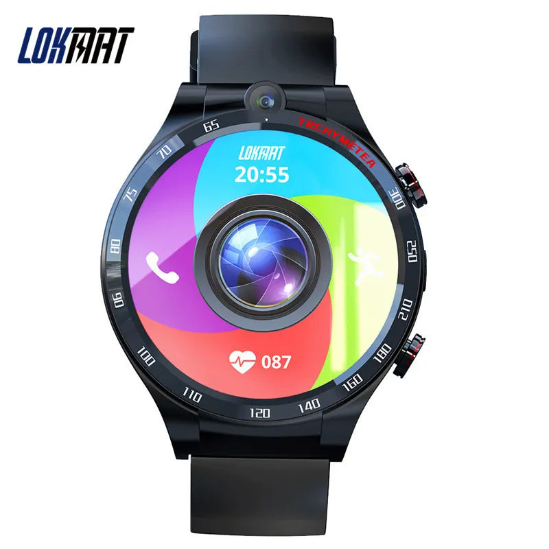 4G LTE LOKMAT APPLLP 4 PRO 6GB 128GB Smart Watch Android 11 Sports Fitness Tracker GPS Wifi Men'S Camera Video Call Smartwatch