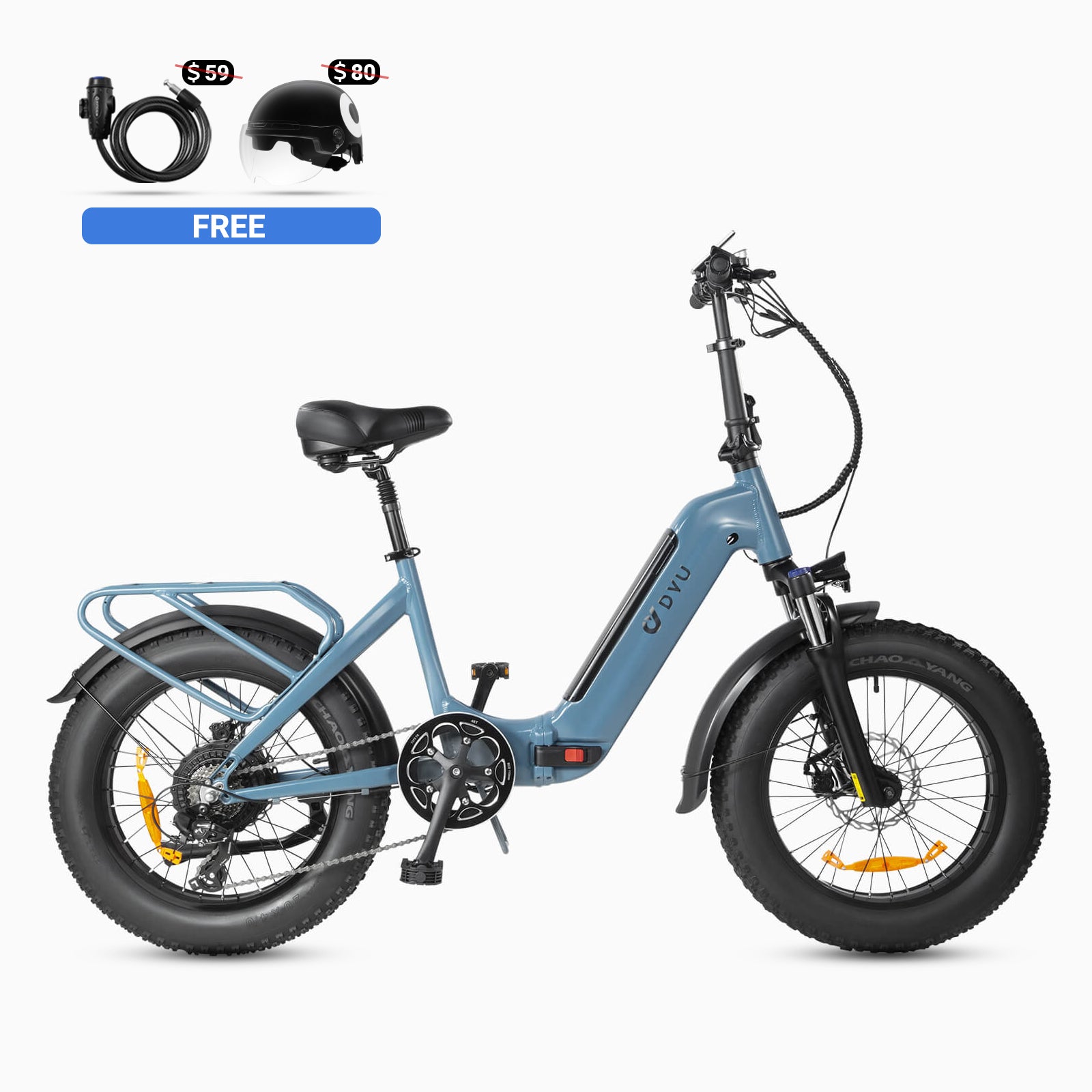 DYU FF500 20 Inch Fat Tire Electric Bike