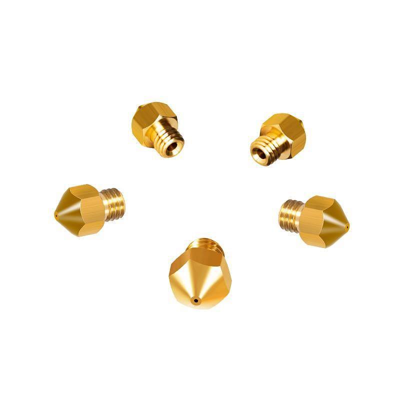 Tronxy 3D Printer MK8 Copper Nozzle High Temperature Type with Extruder Nozzle Size 1.2mm 1.5mm Applicable to 2.85mm 3mm Print Head  0.4mm, 0.6mm, 0.8mm Stainless Steel 5 Pieces