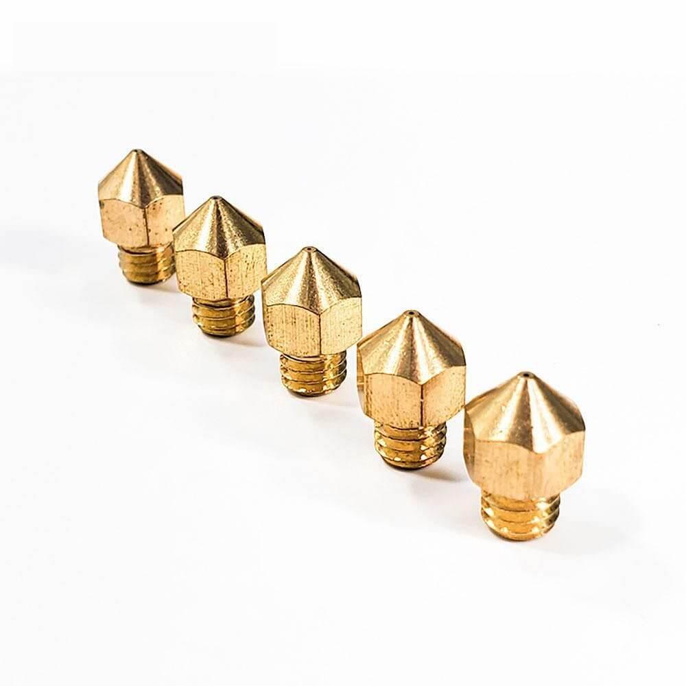 Tronxy 3D Printer 5pcs/lot V5 V6 Nozzle Copper M6 Threaded Brass