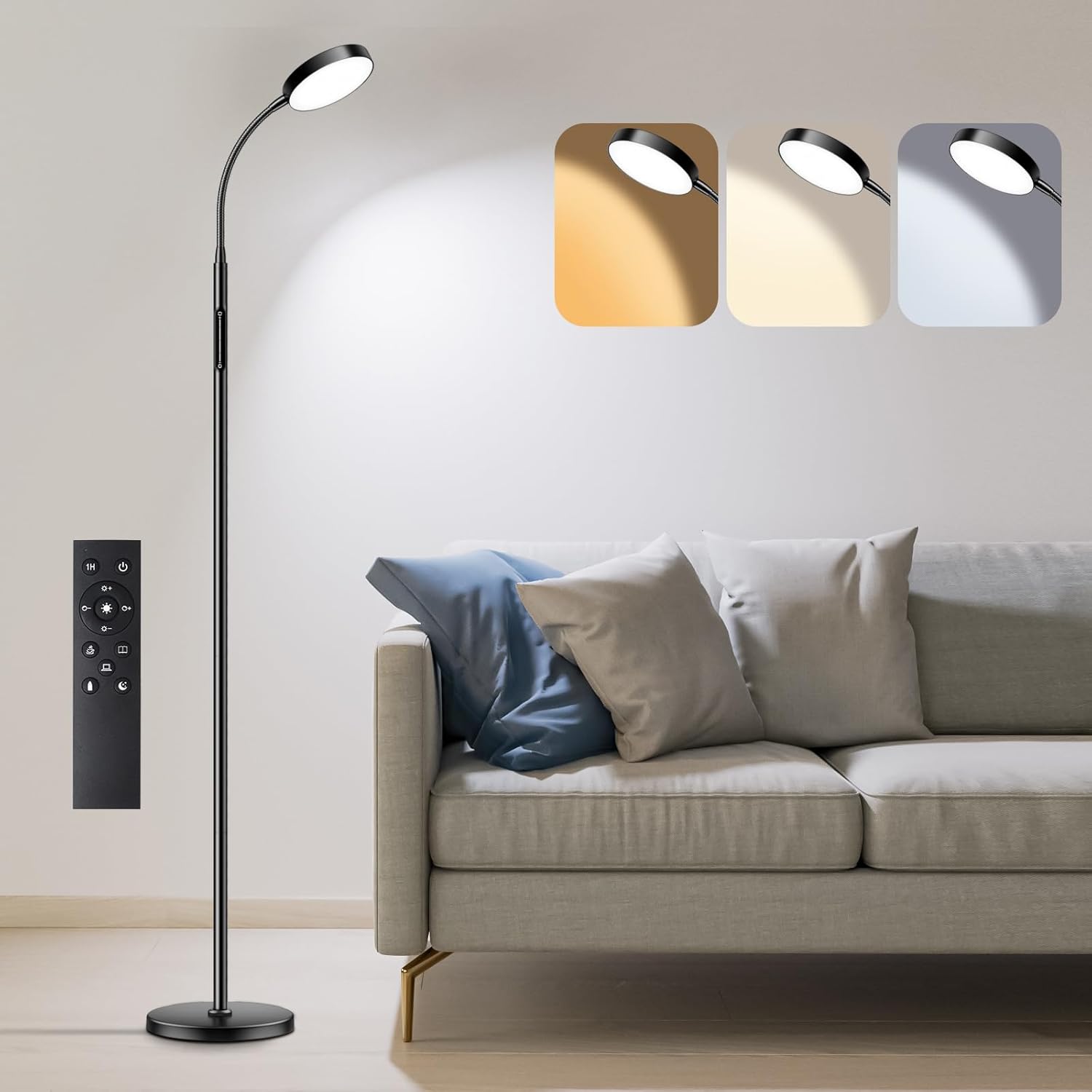 Ehaho Stehlampe LED Dimmbar | 1000 Lumen