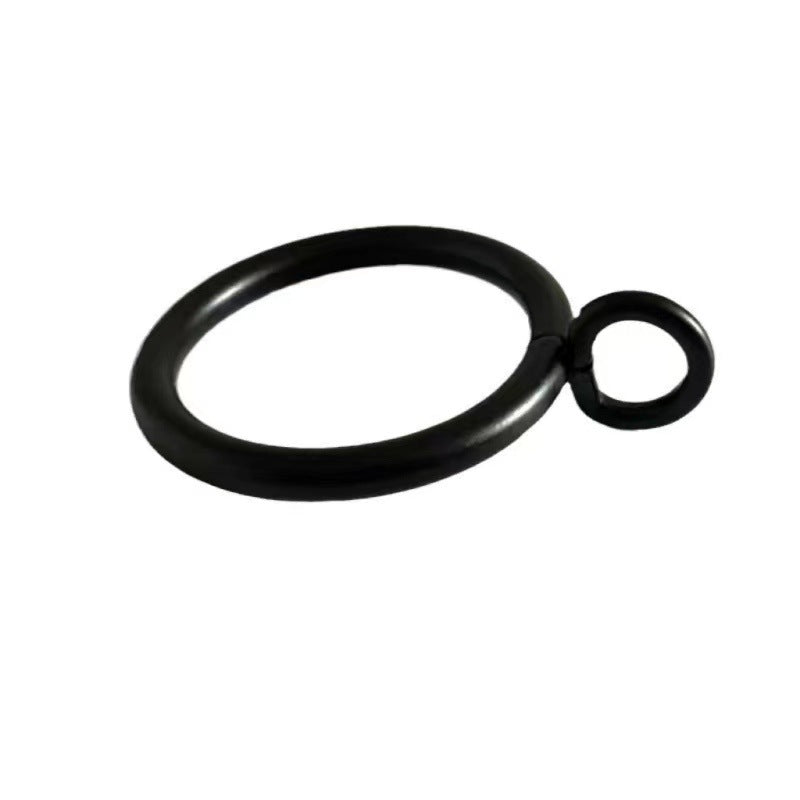 38mm thickened black curtain Hook Accessories Roman Ring rod Buckle Hook Round metal shower curtain ring with ear loops