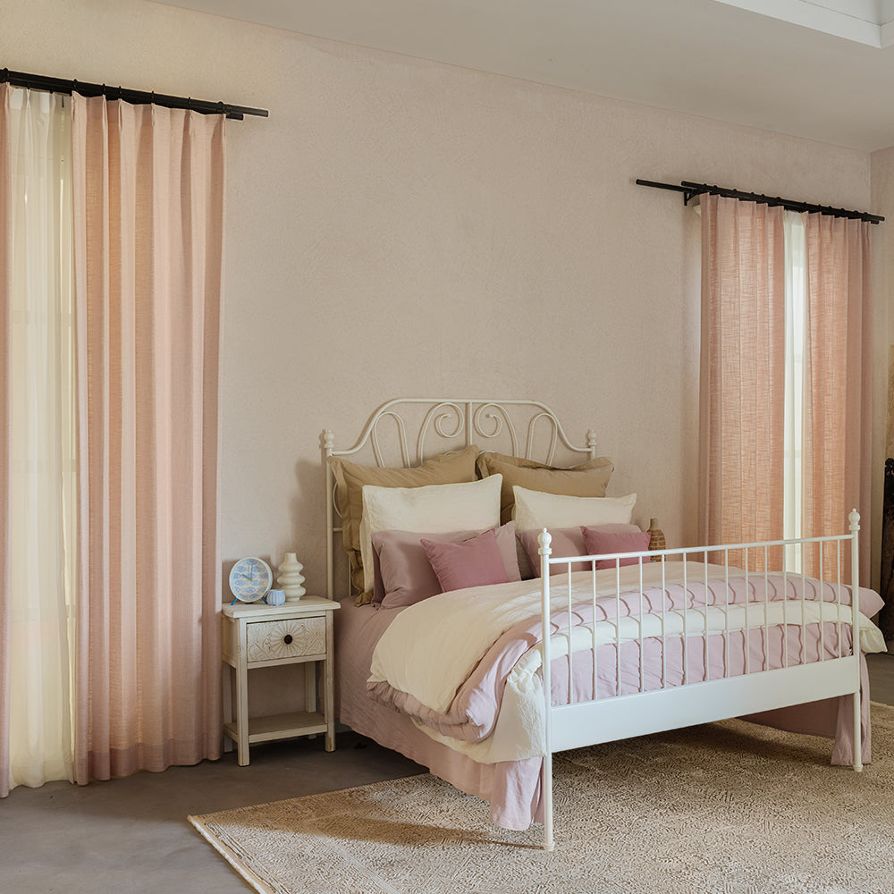 Emma Linen-Cotton Blend Curtains & Drapes Pleated