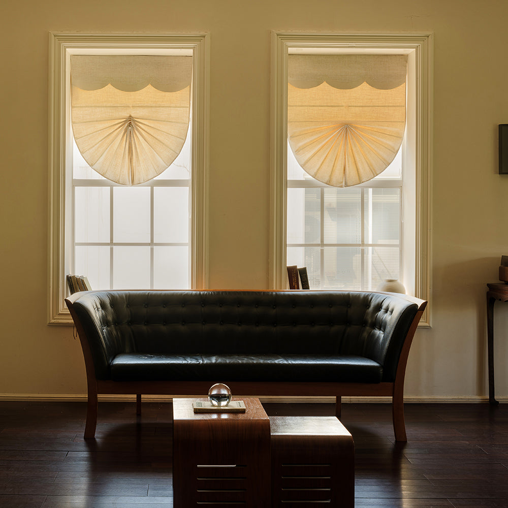 Fan-shaped Roman Shades