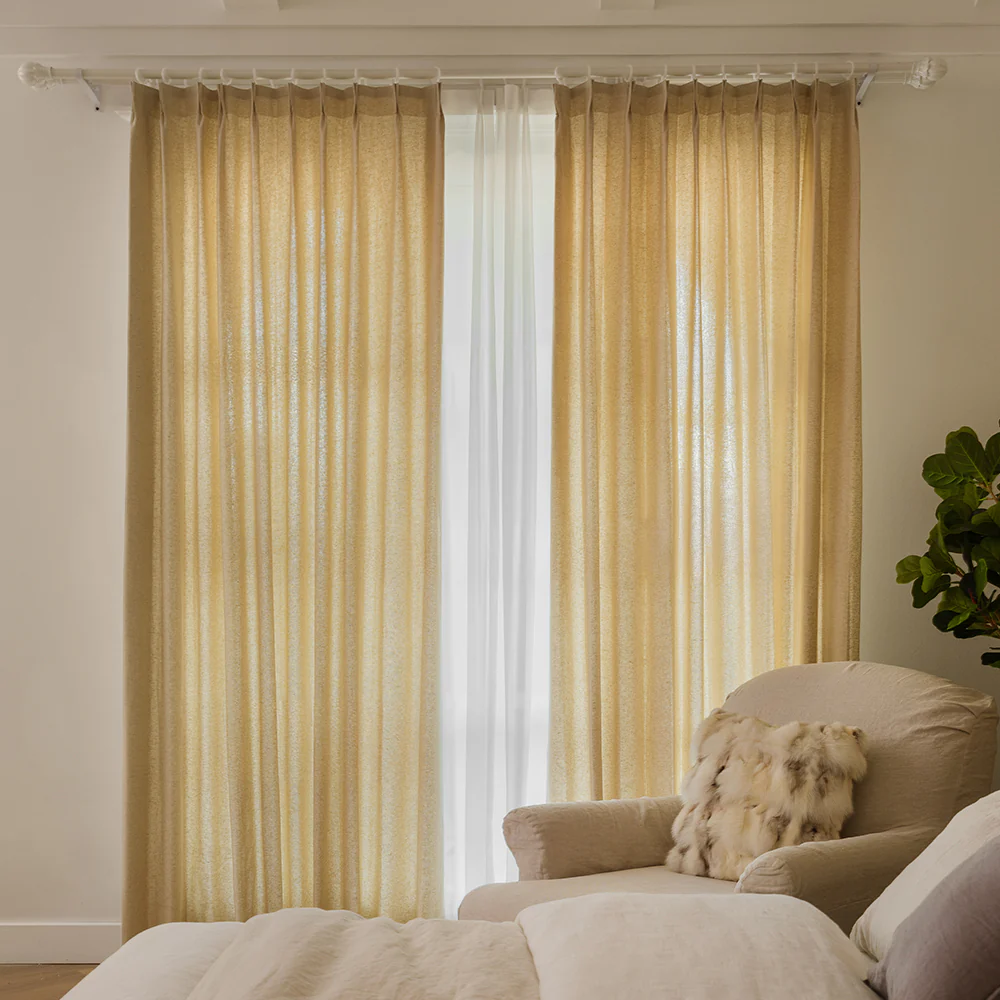 Lena Linen Blend Curtains & Drapes Pleat