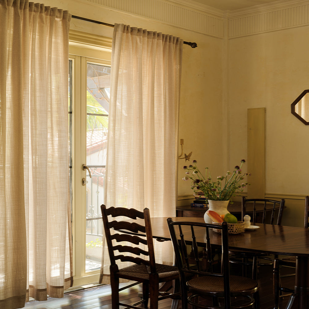 Maya Linen Curtains & Drapes Soft Top