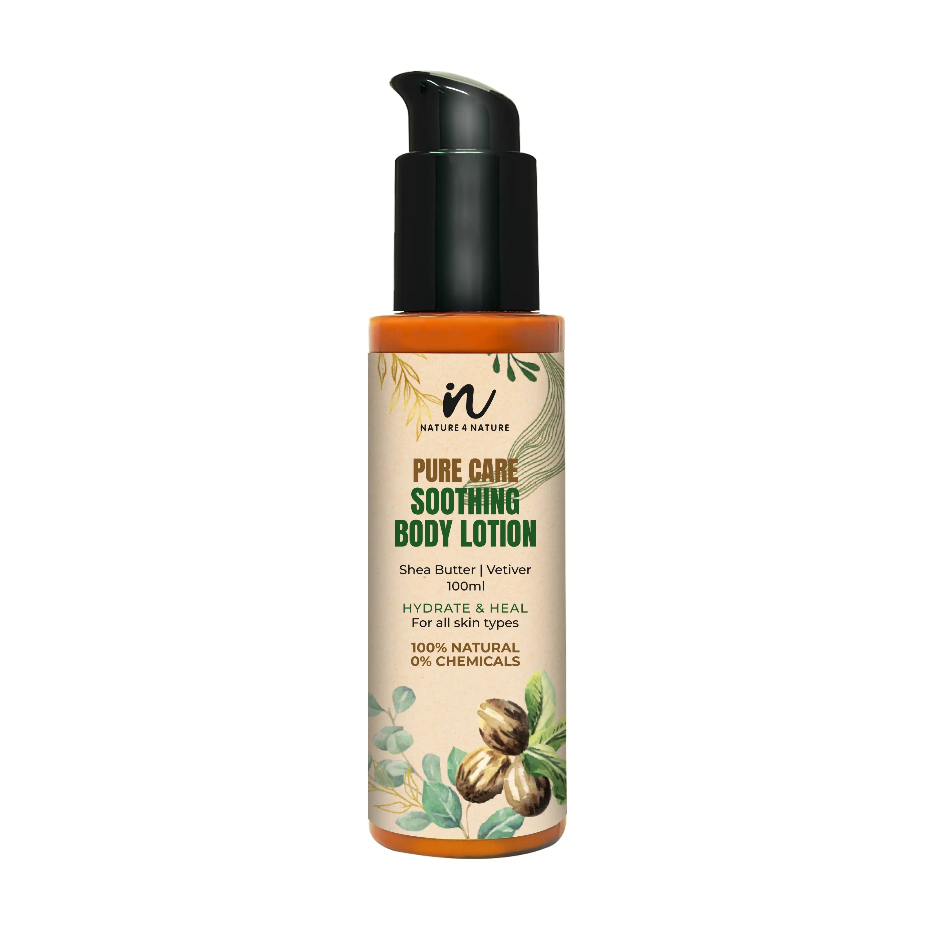 Shea Butter & Vetiver Body Lotion | Pure Care for refreshed and nourished skin. 100Ml