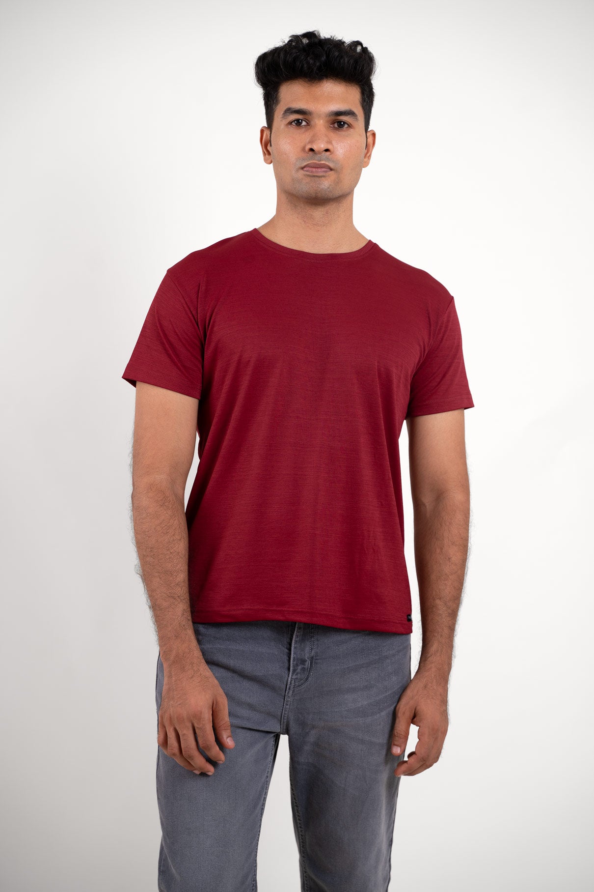 Red Crew Neck Tshirt