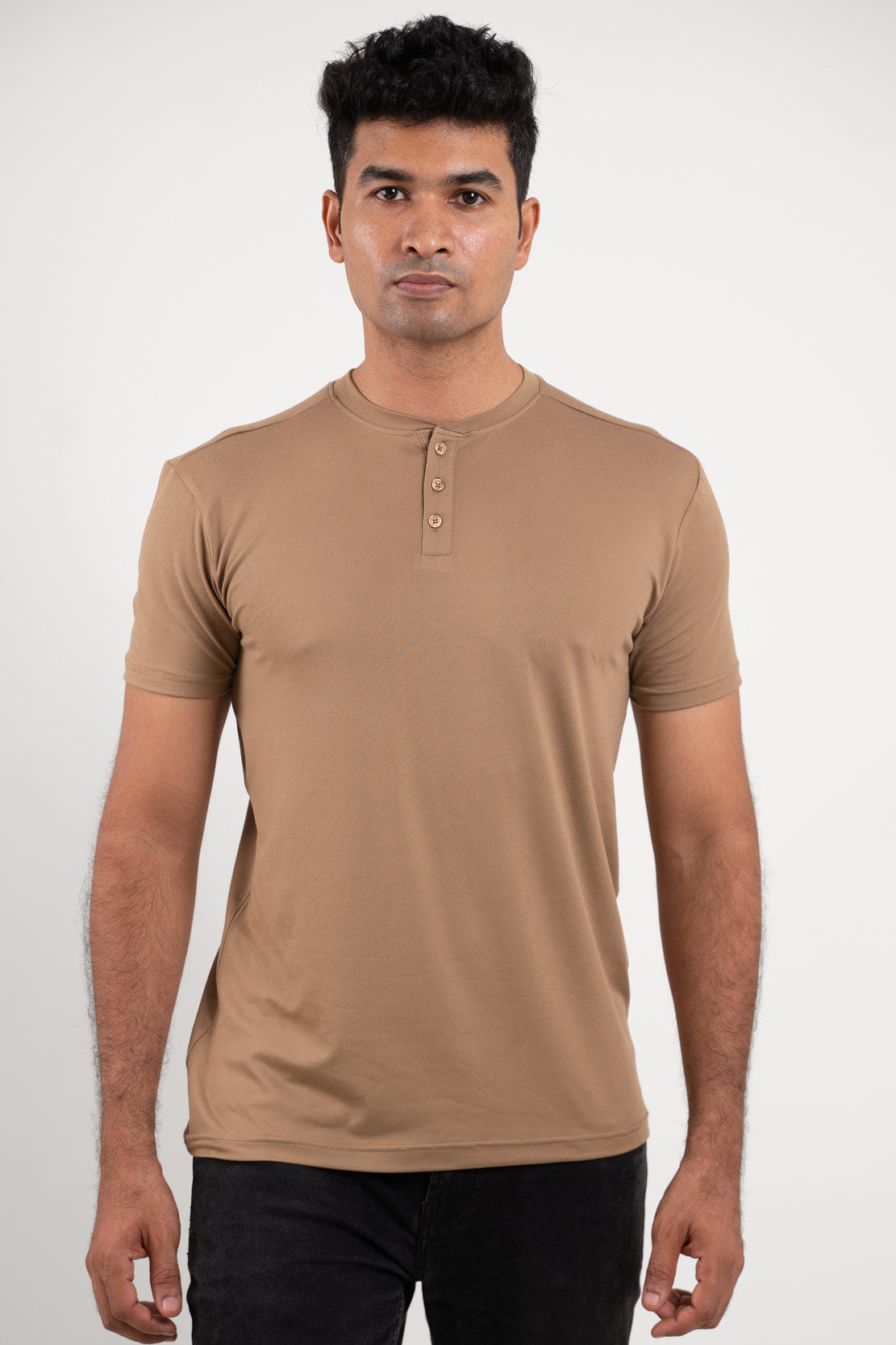 Archer Beige Henley Tshirt