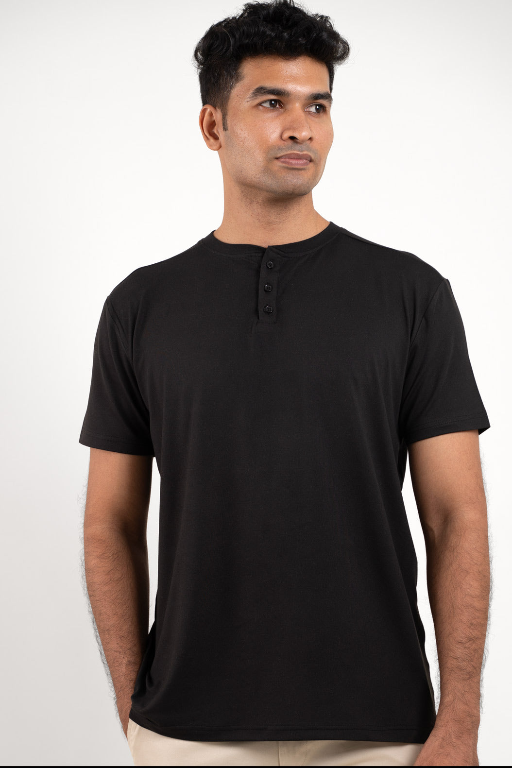 Archer Black Henley Tshirt