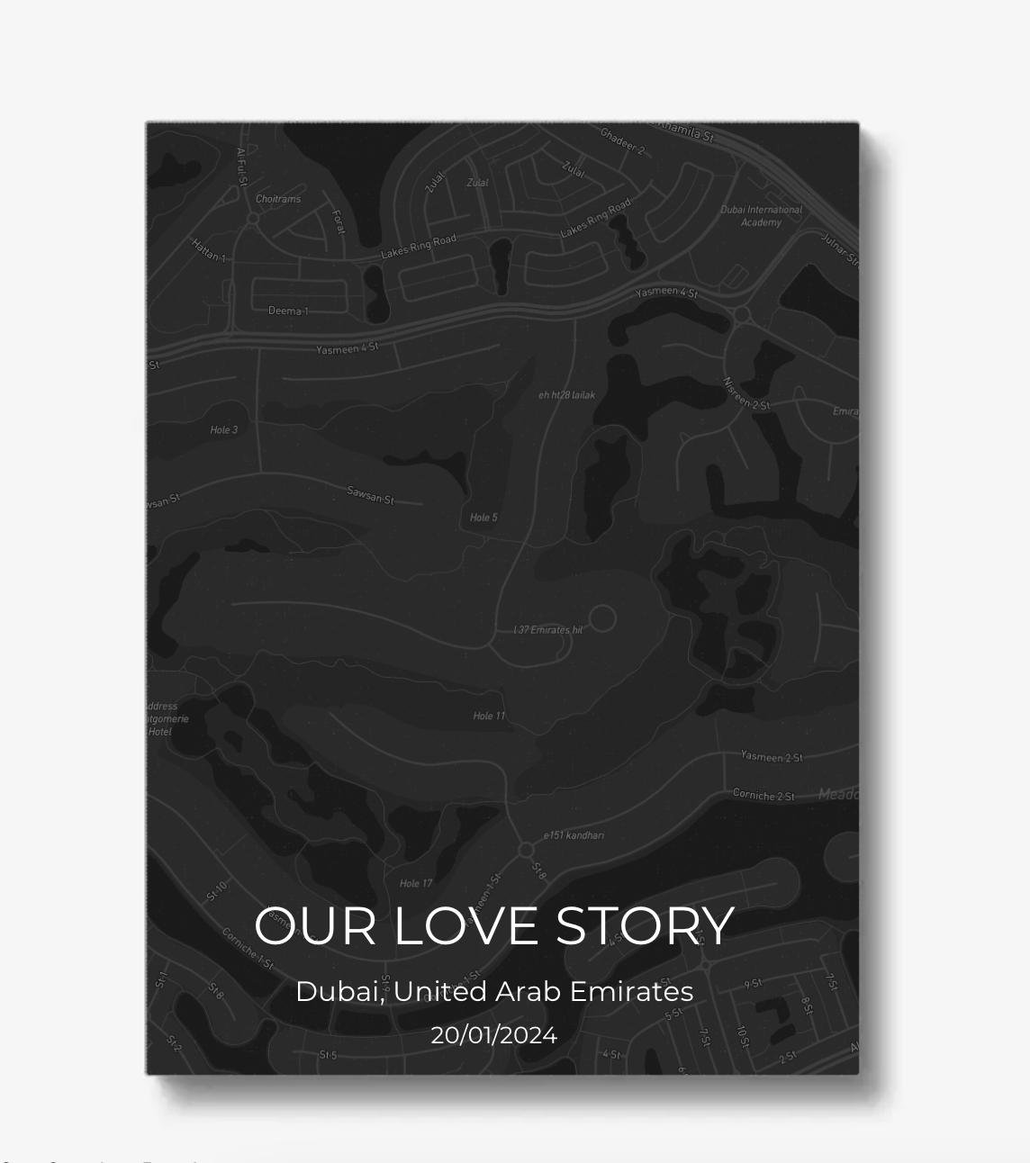 Personalized Map - Dark