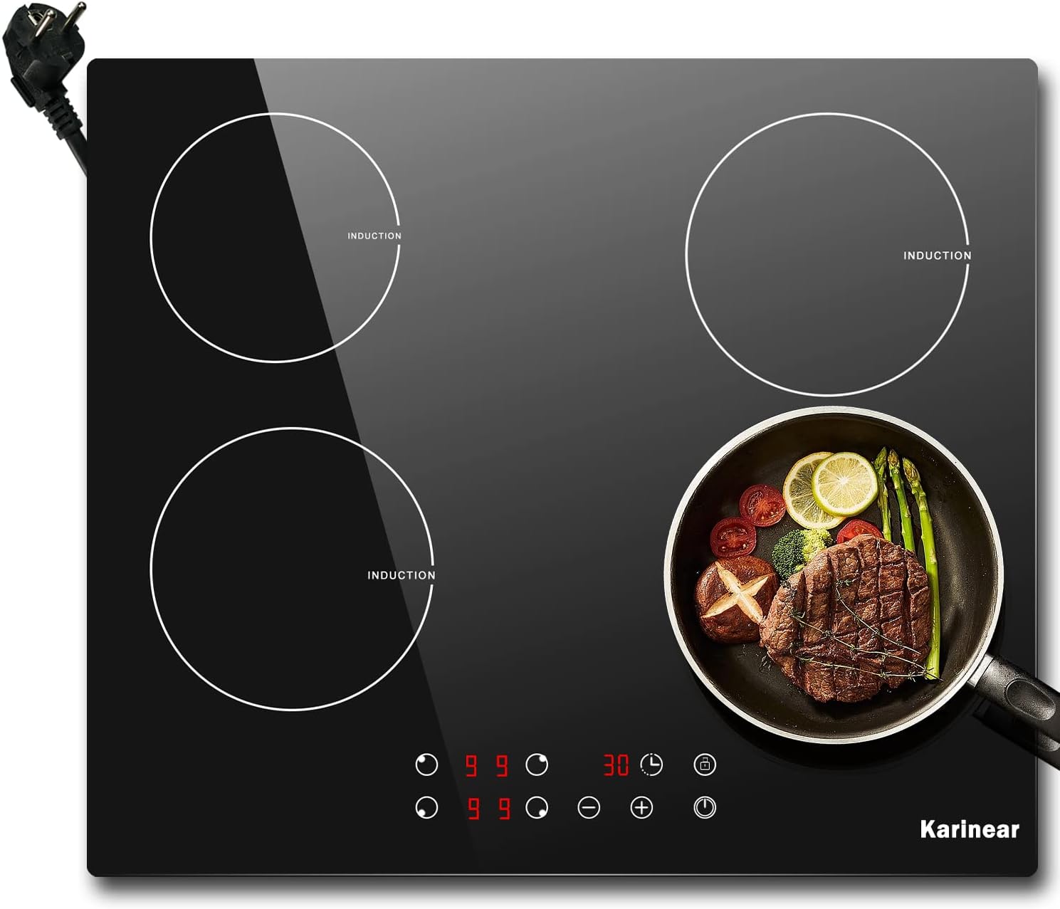 Karinear 60cm 4 Zones Plug in Induction Hob