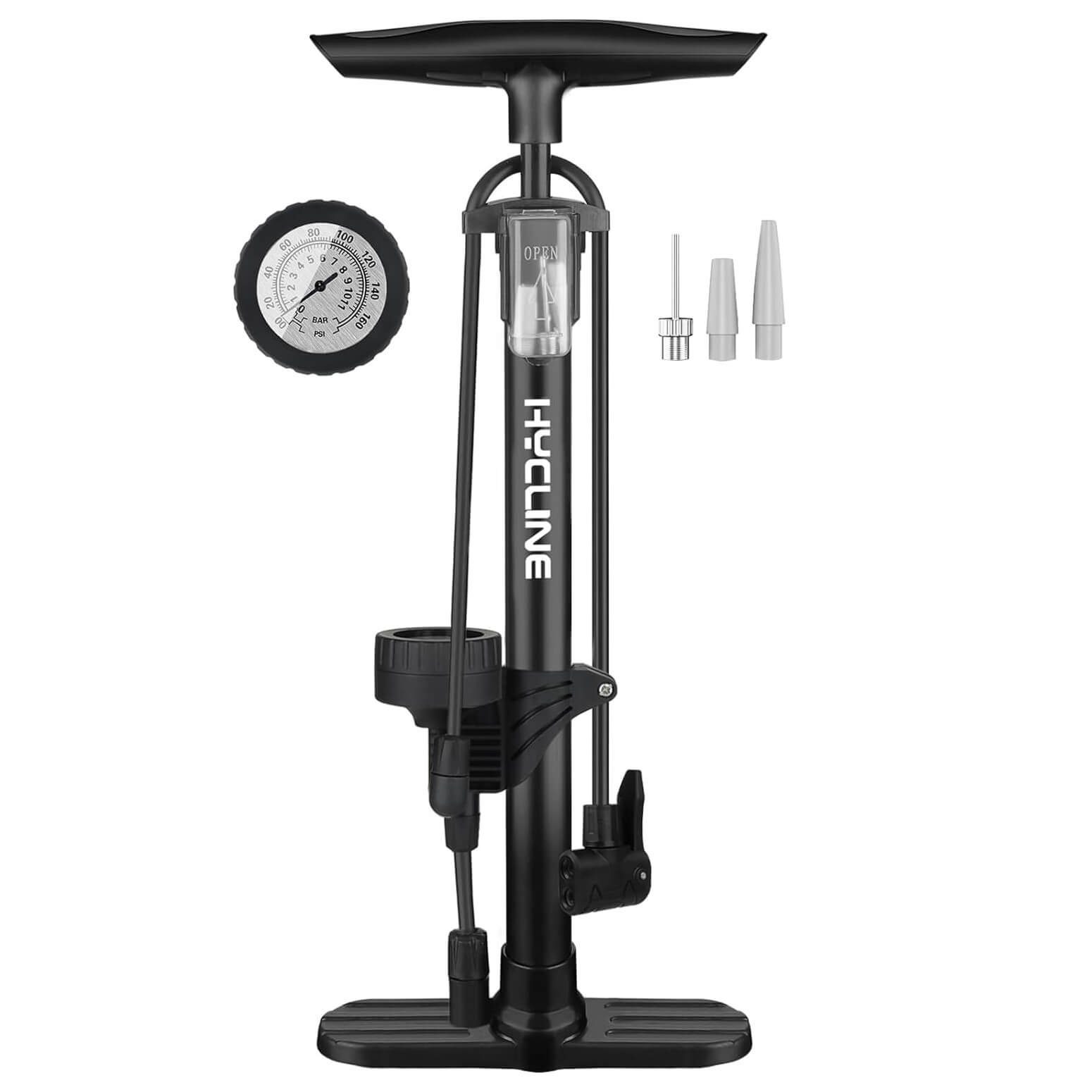 160 PSI Gauged Bike Floor Tire Pump - Hycline