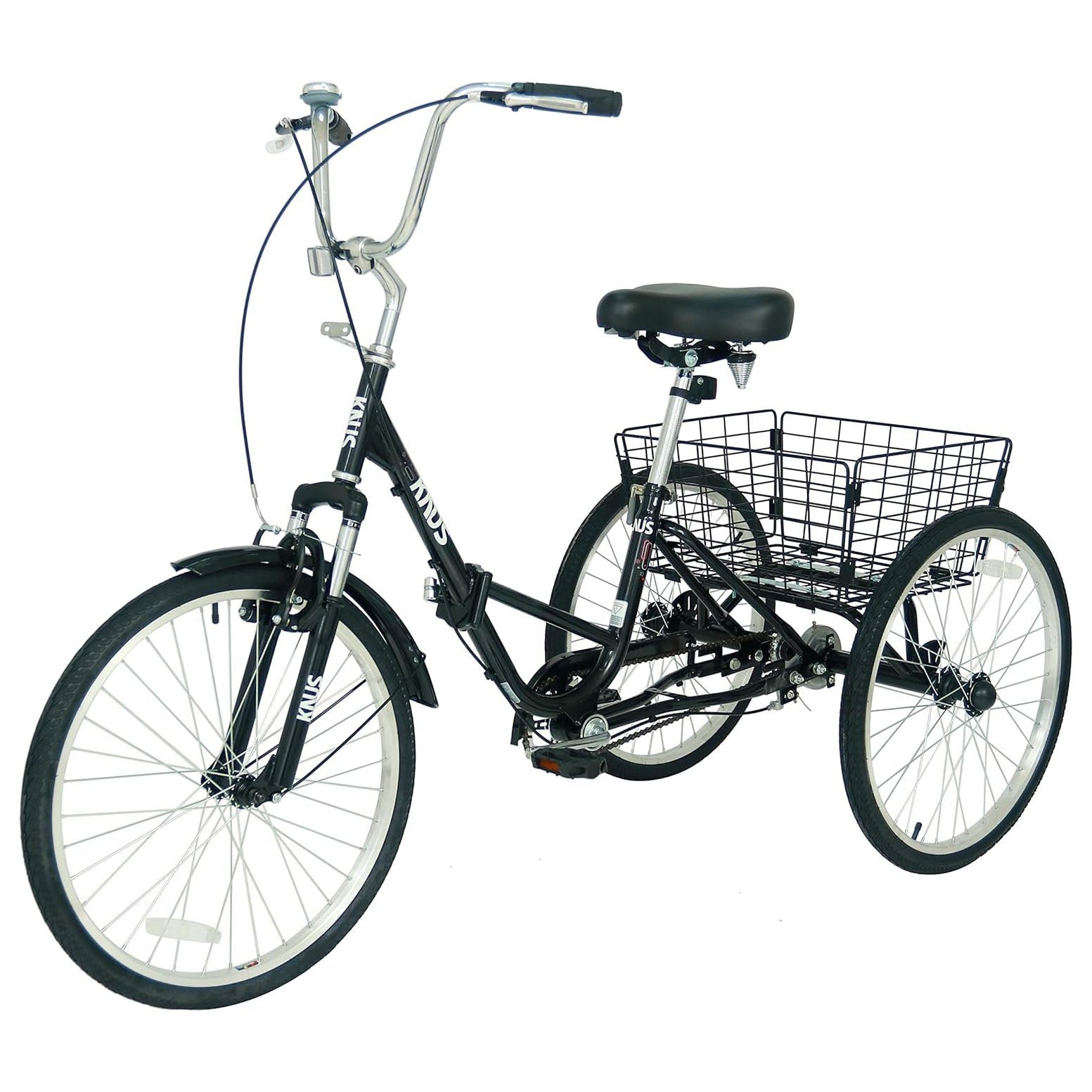 24" Adult Tricycle | Folding Three-wheel Bike For Adults - Hycline